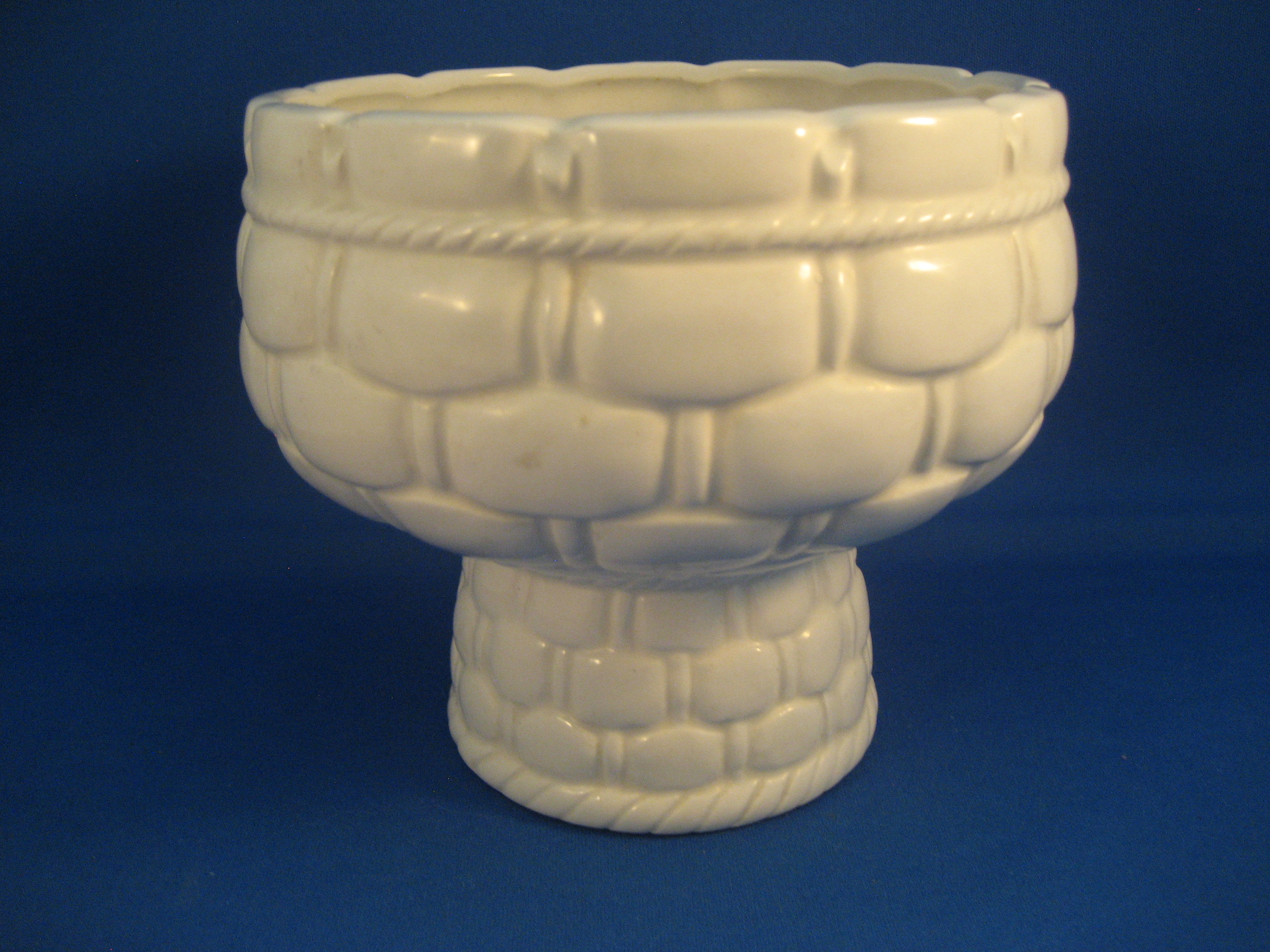White Basket Looking Lefton Planter