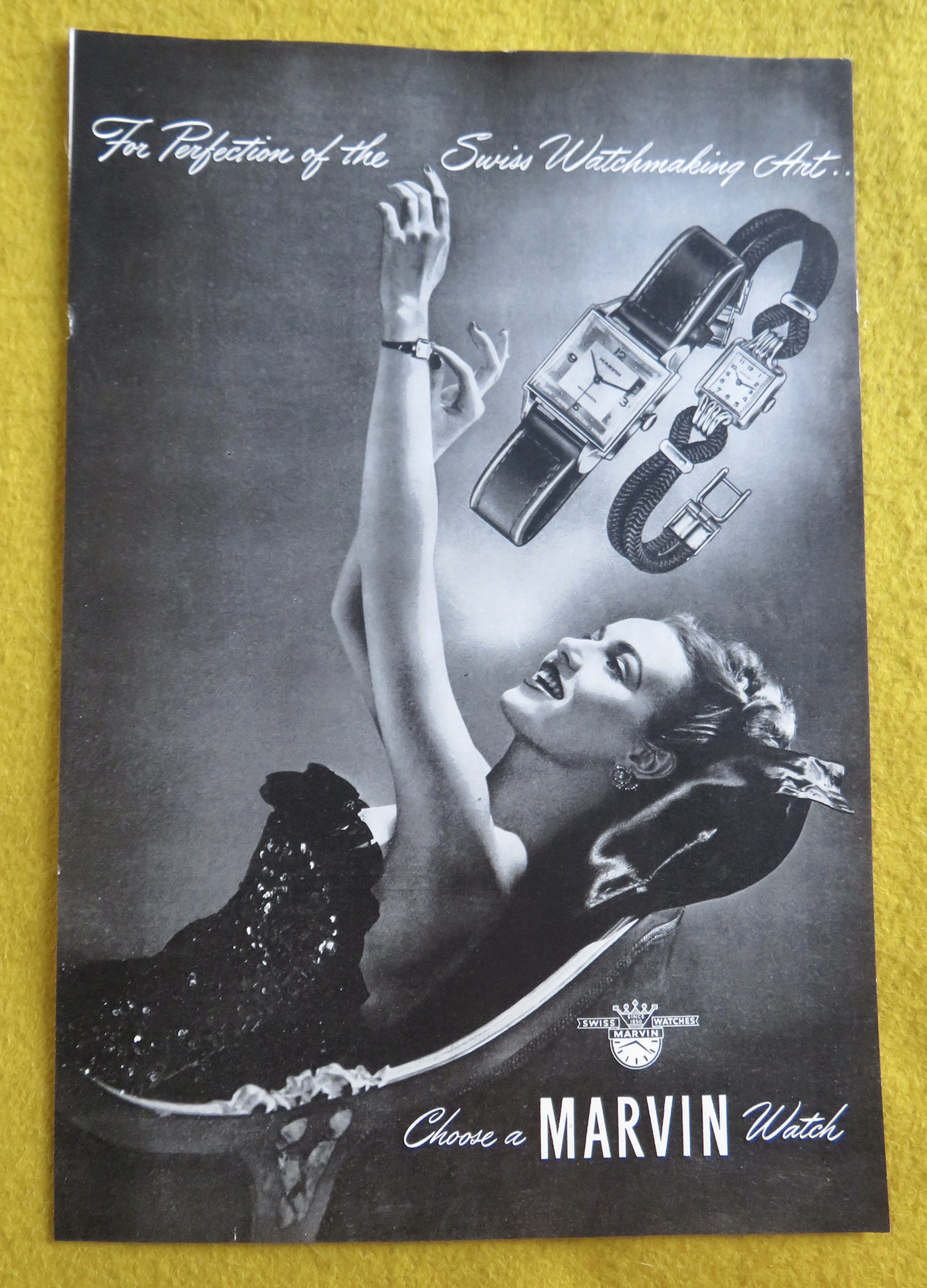1946 Marvin Watch with Woman Looking At Her Watch