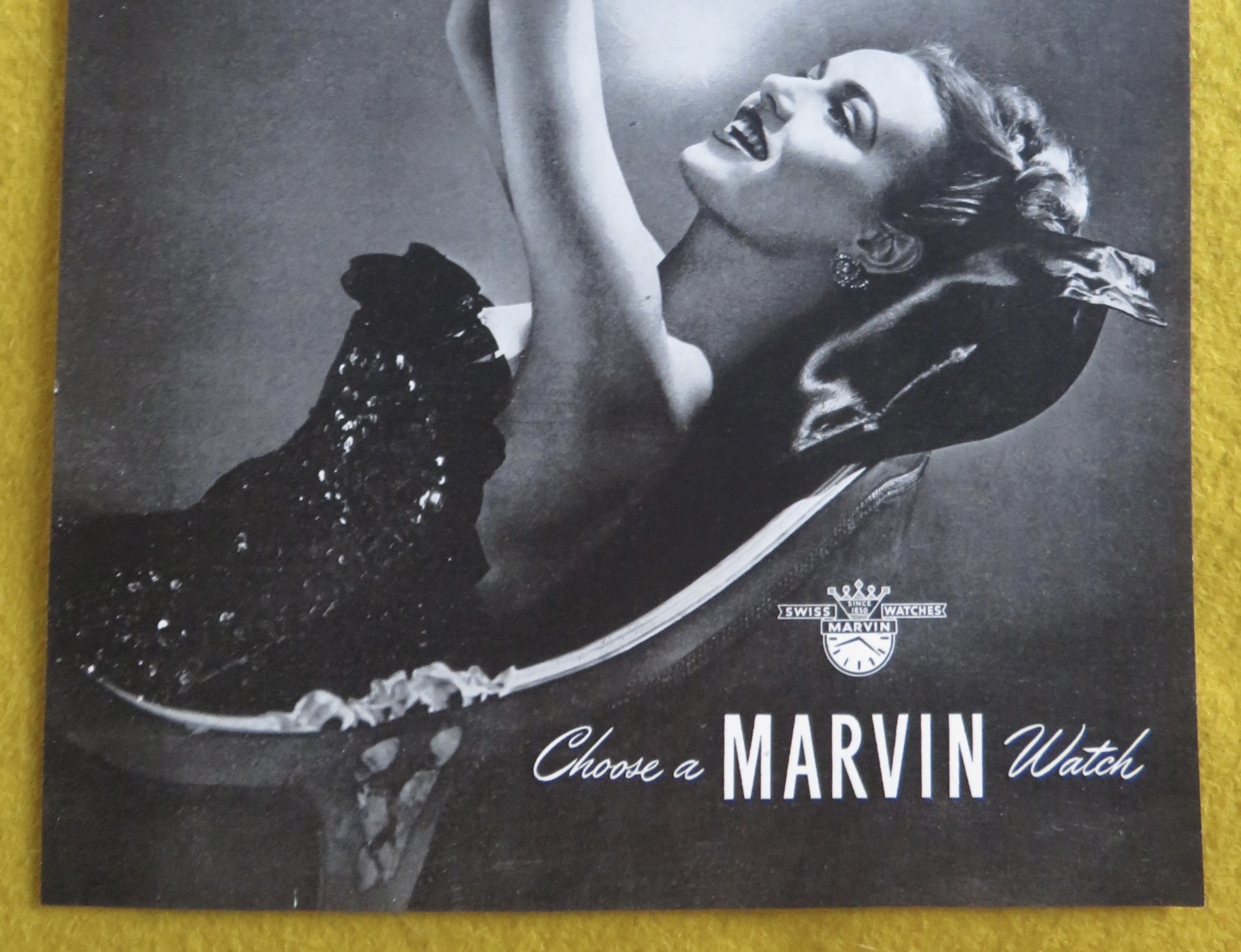 1946 Marvin Watch with Woman Looking At Her Watch