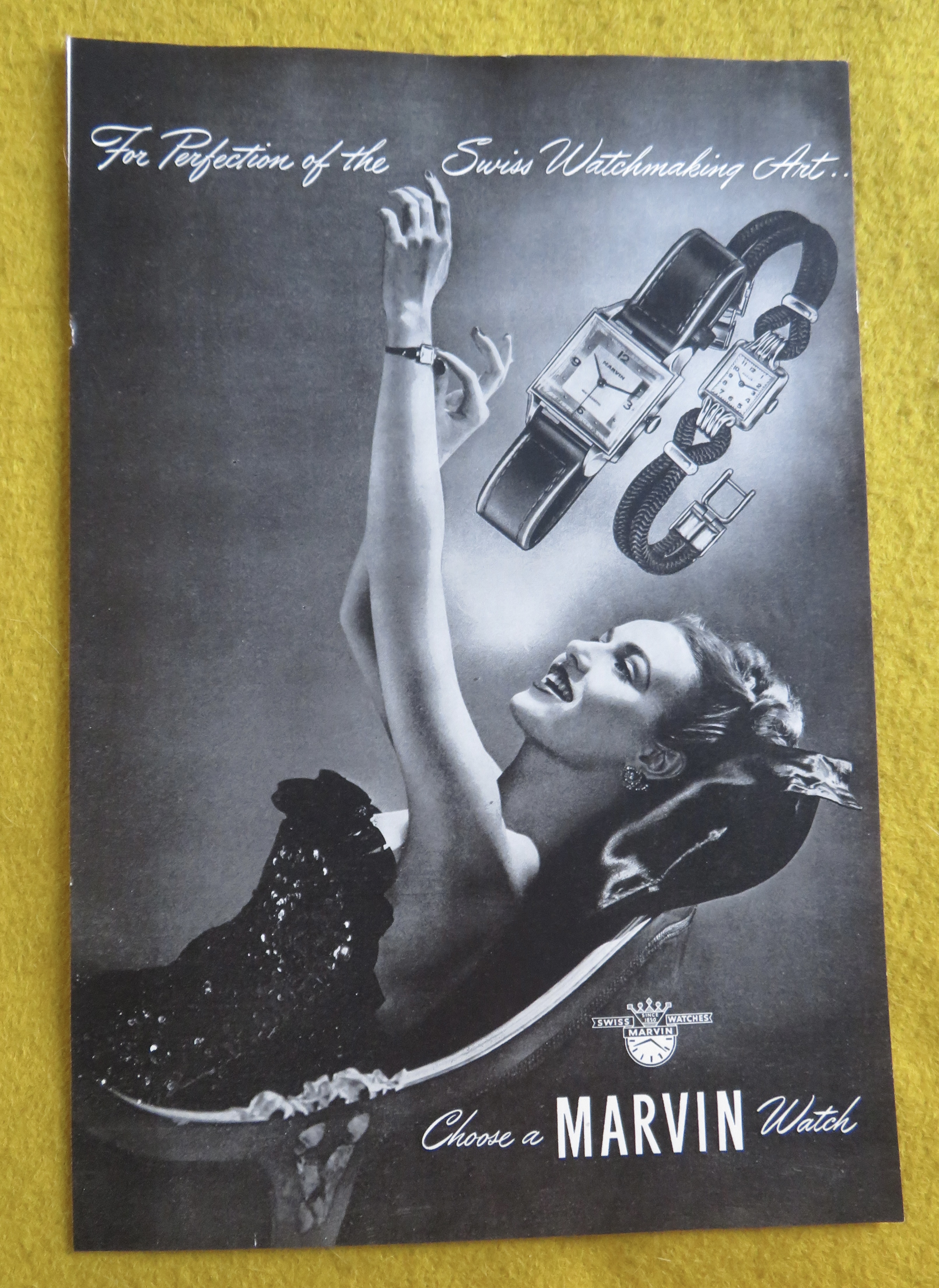 1946 Marvin Watch with Woman Looking At Her Watch