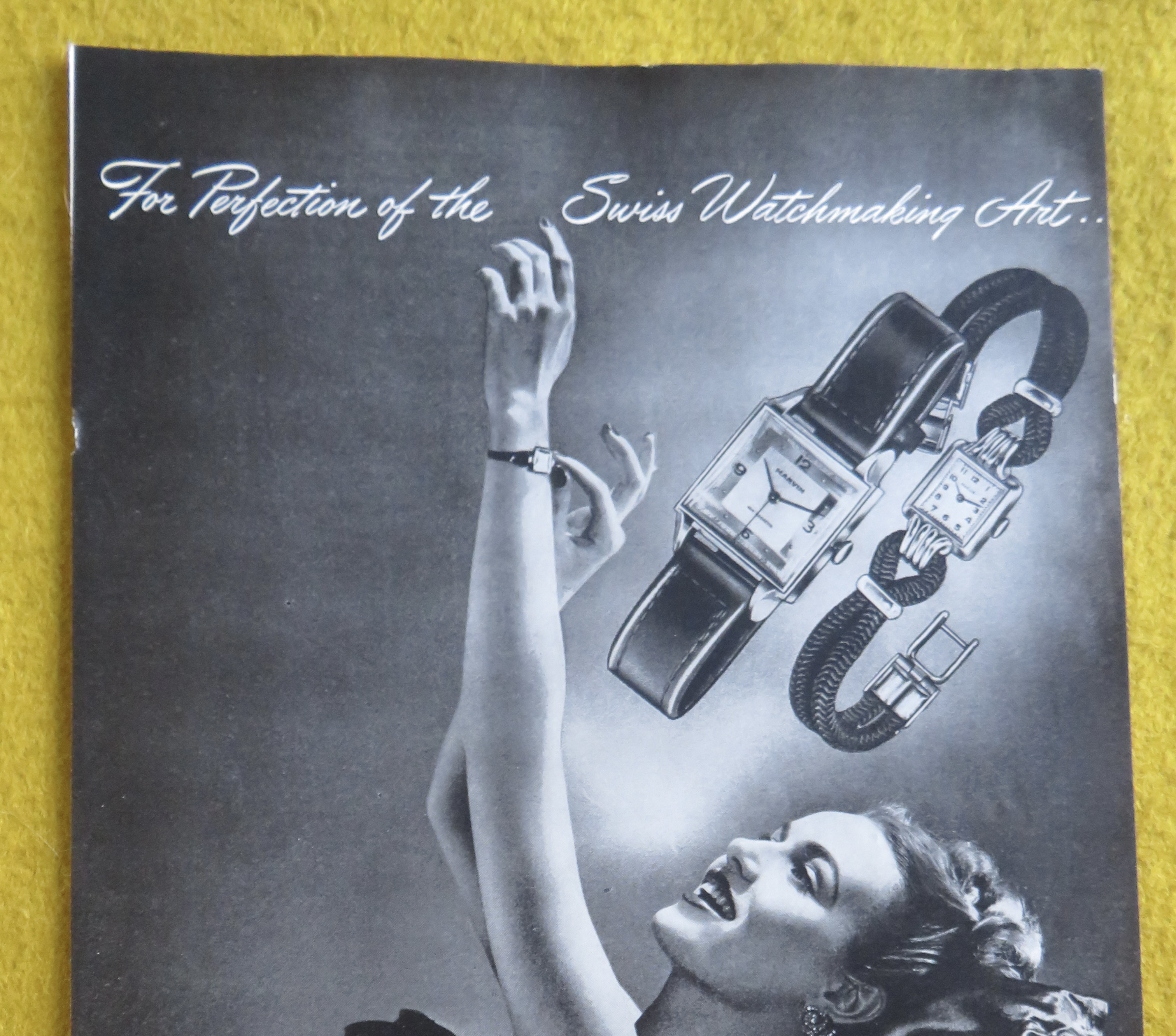 1946 Marvin Watch with Woman Looking At Her Watch