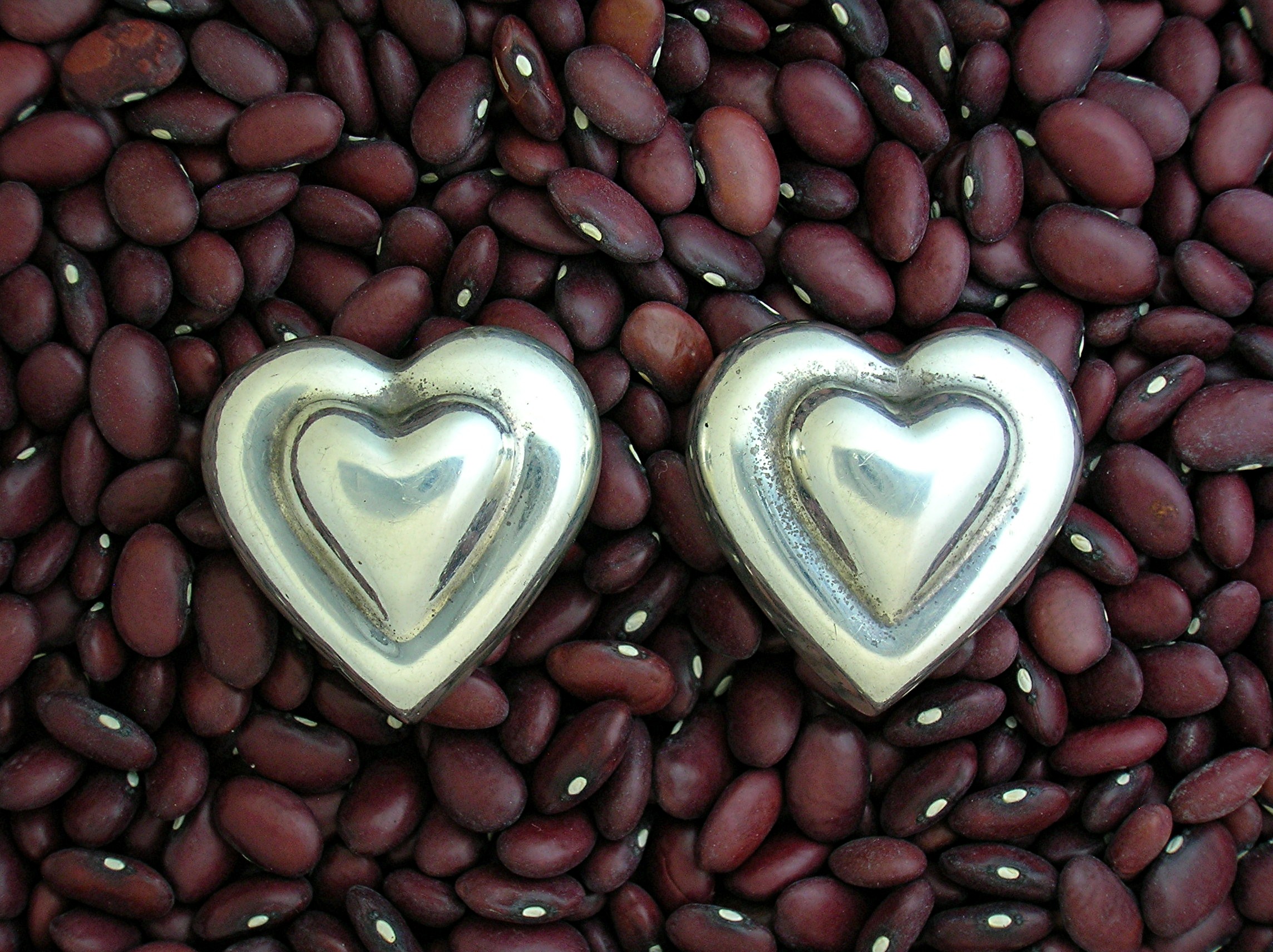 Sterling Silver Ture Heart Clip Earrings