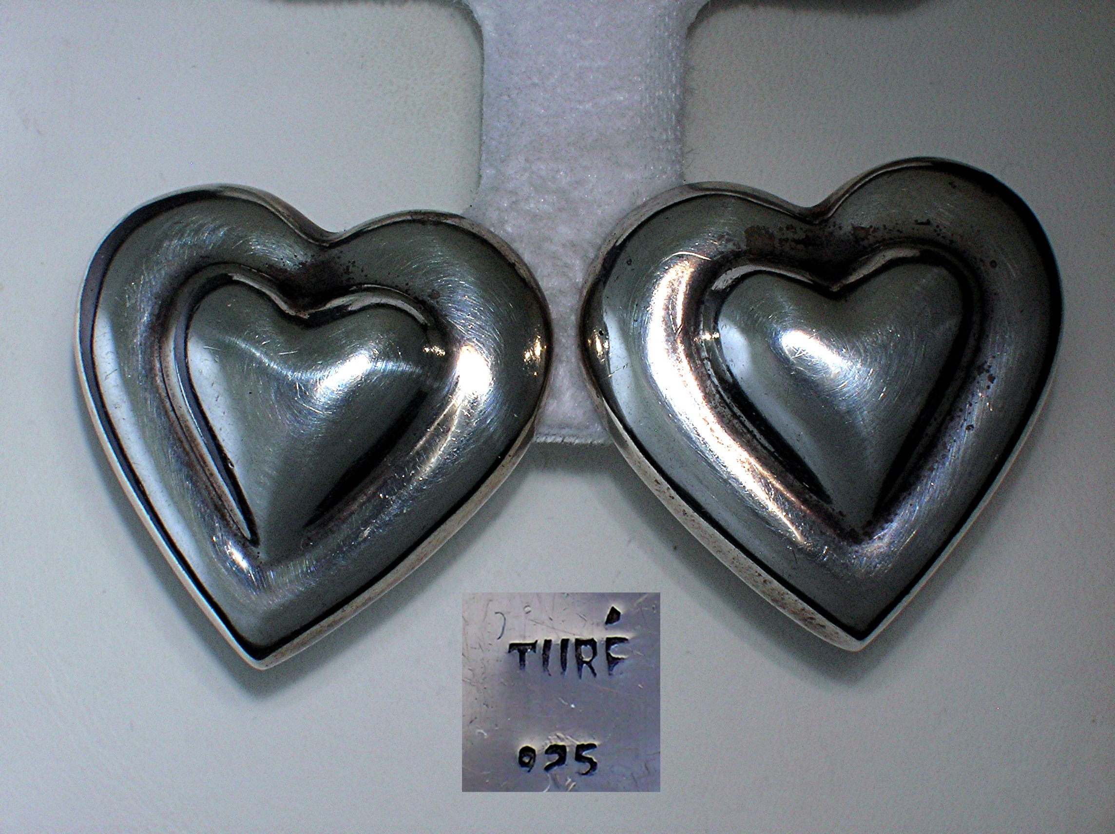 Sterling Silver Ture Heart Clip Earrings