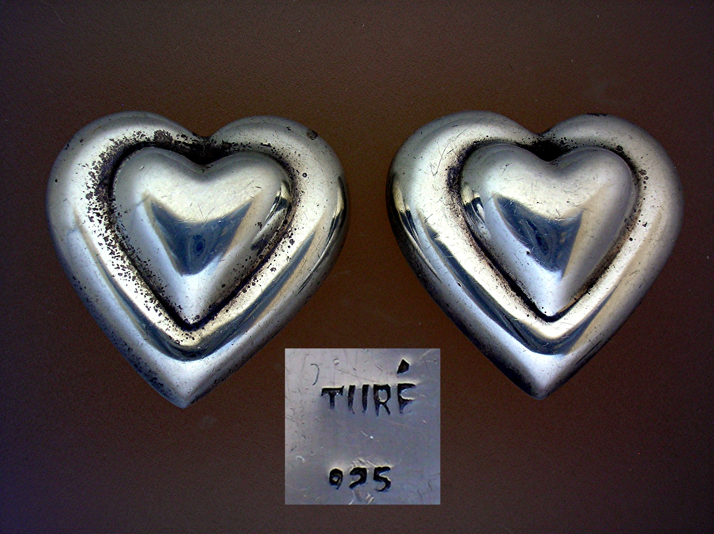 Sterling Silver Ture Heart Clip Earrings