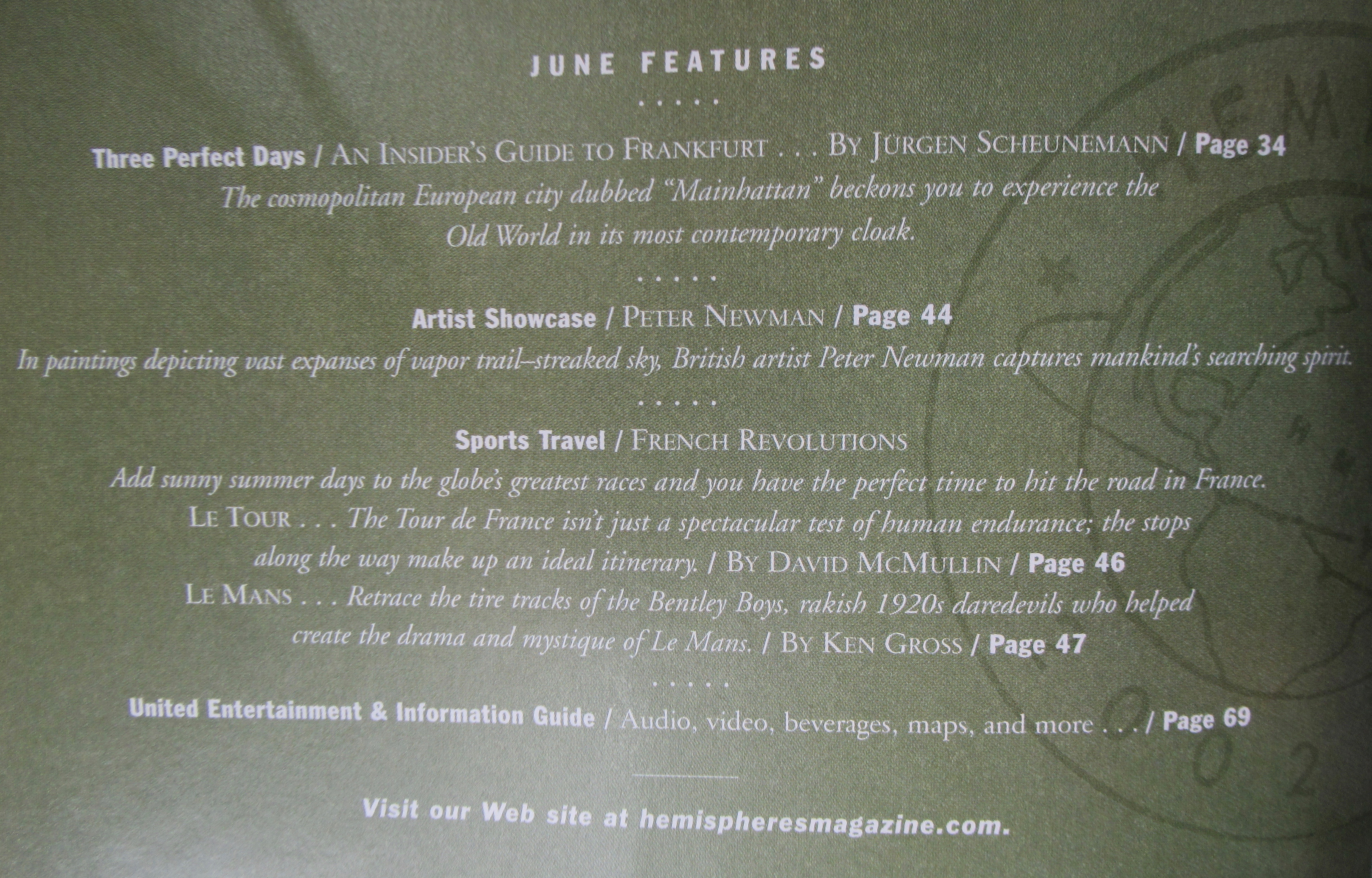 United Airlines Hemisphere Magazine - June 2002