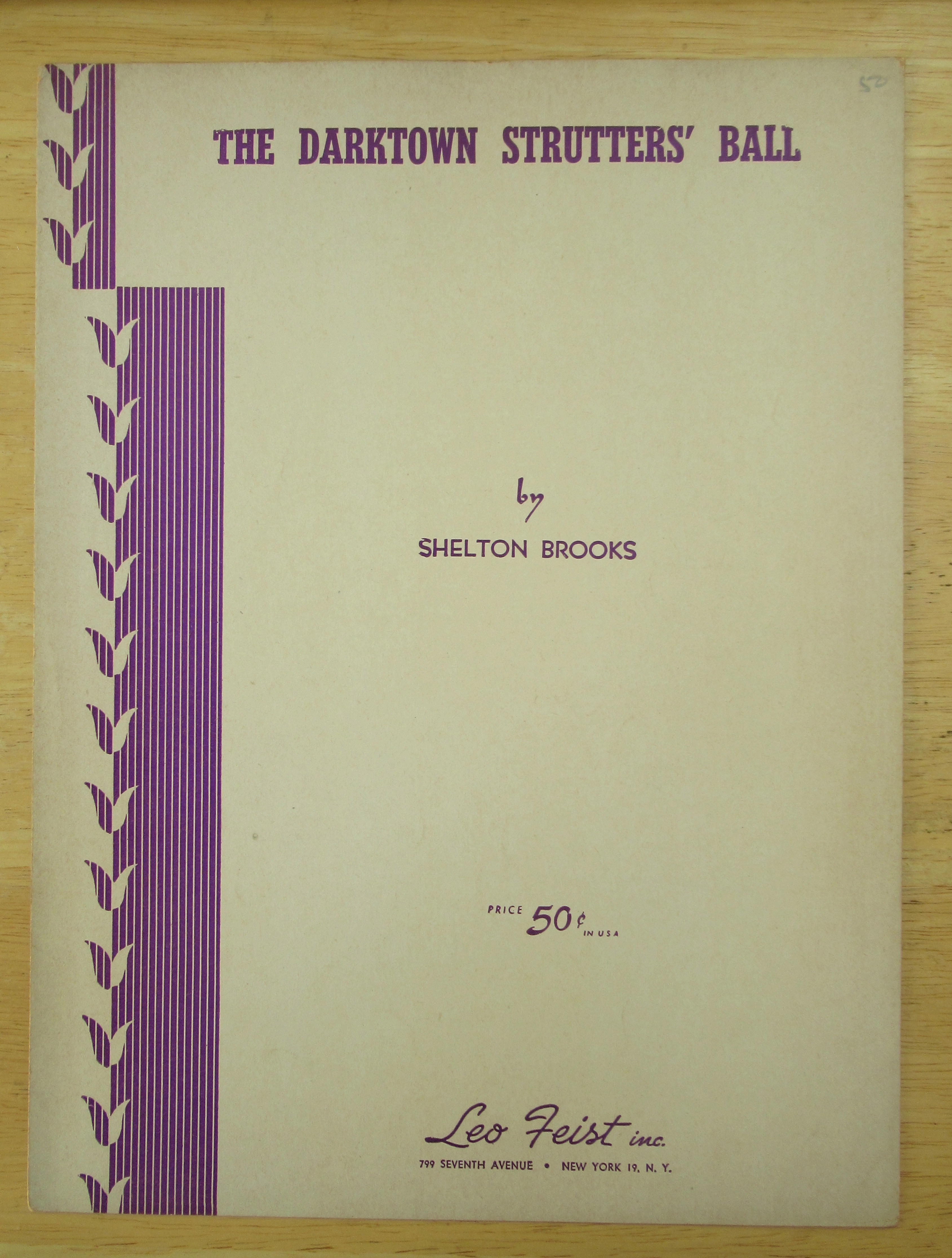 1917 The Darktown Strutters' Ball Sheet Music