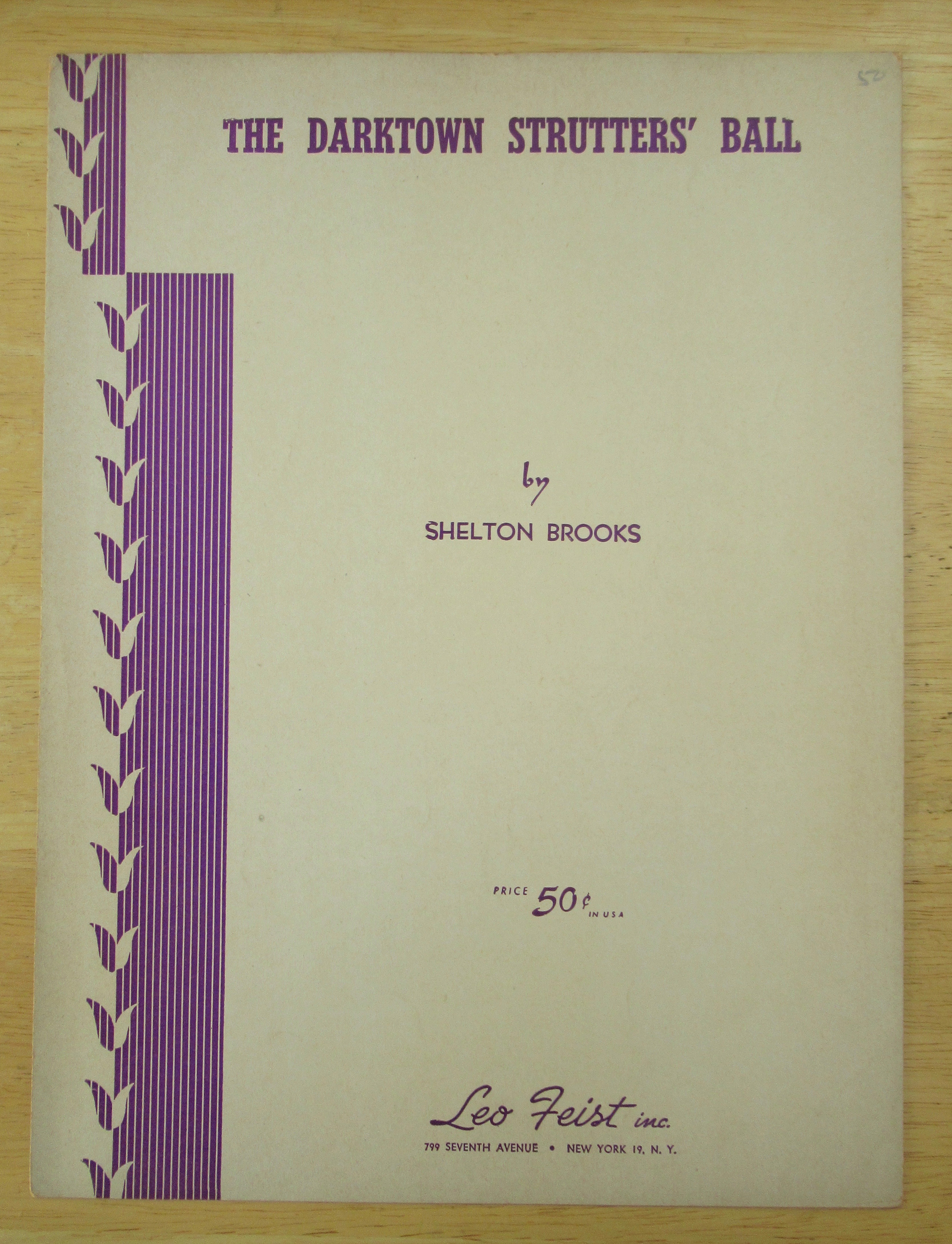 1917 The Darktown Strutters' Ball Sheet Music
