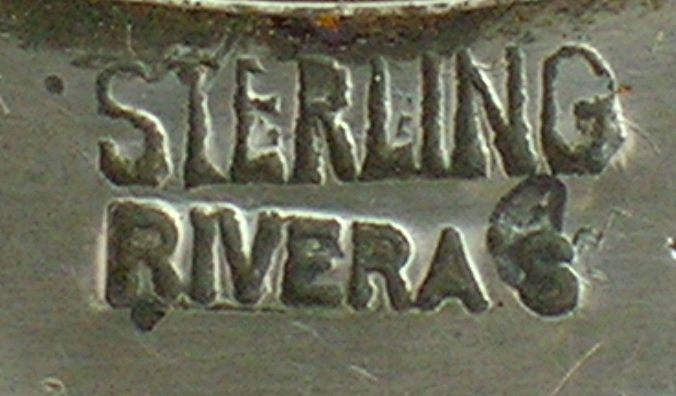 Taxco Mexico Sterling Silver Turquoise Barrette RIVERA
