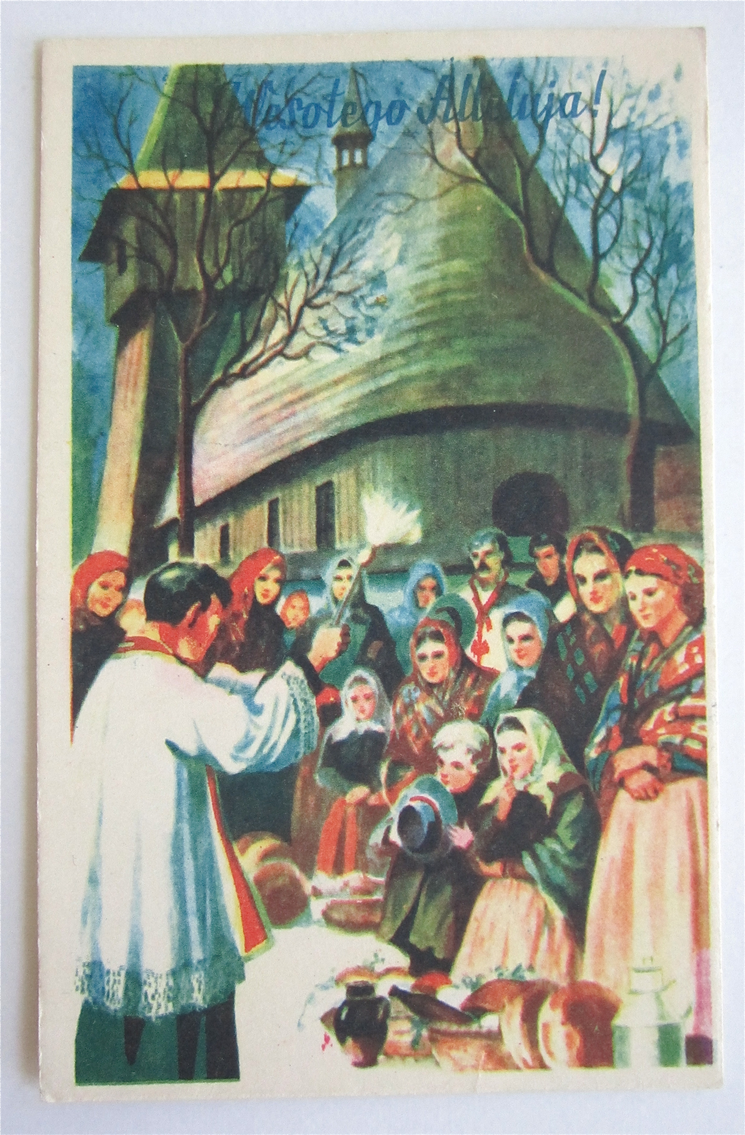 Pastor Giving Sermon Outside Postcard