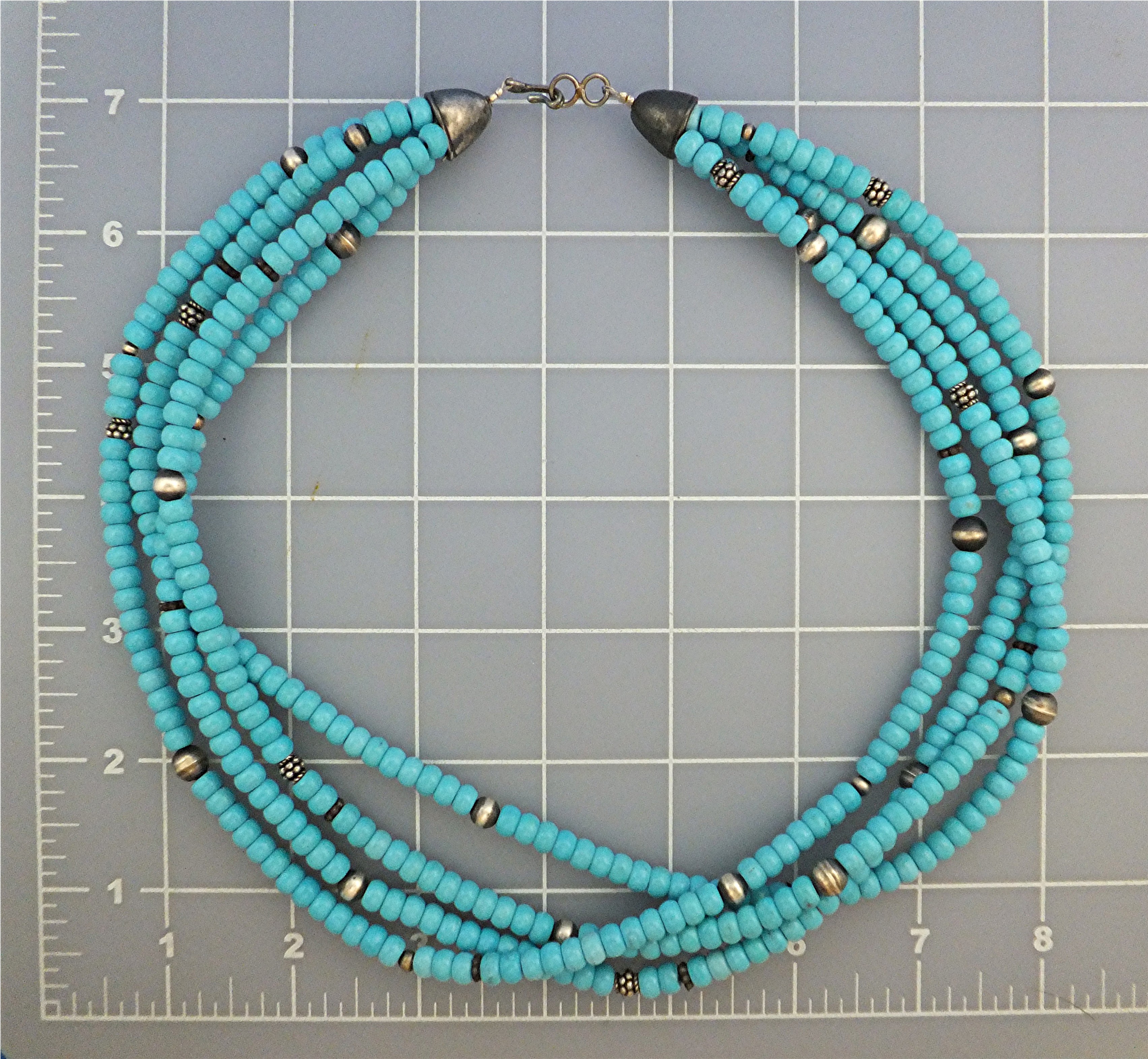 Navajo Necklace Sleeping Beauty Turquoise Sterling Silv