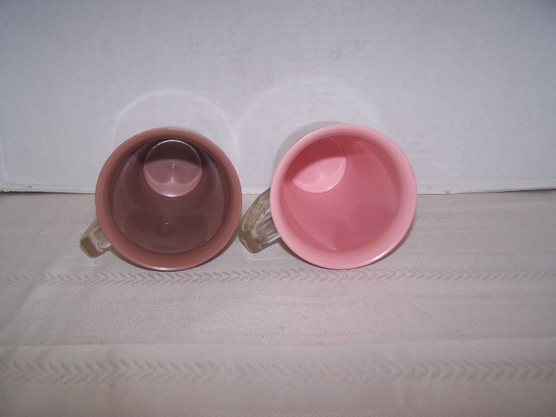 2 THERMAL WARE Straw Weave Handled Cups