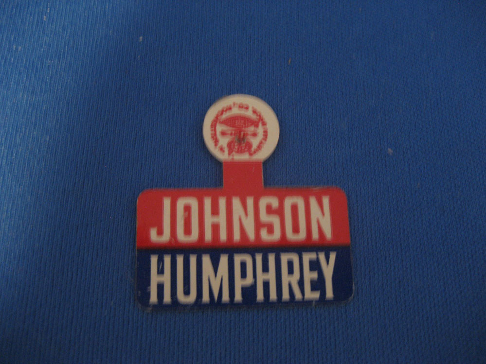 Johnson and Humphrey Campaign Pin