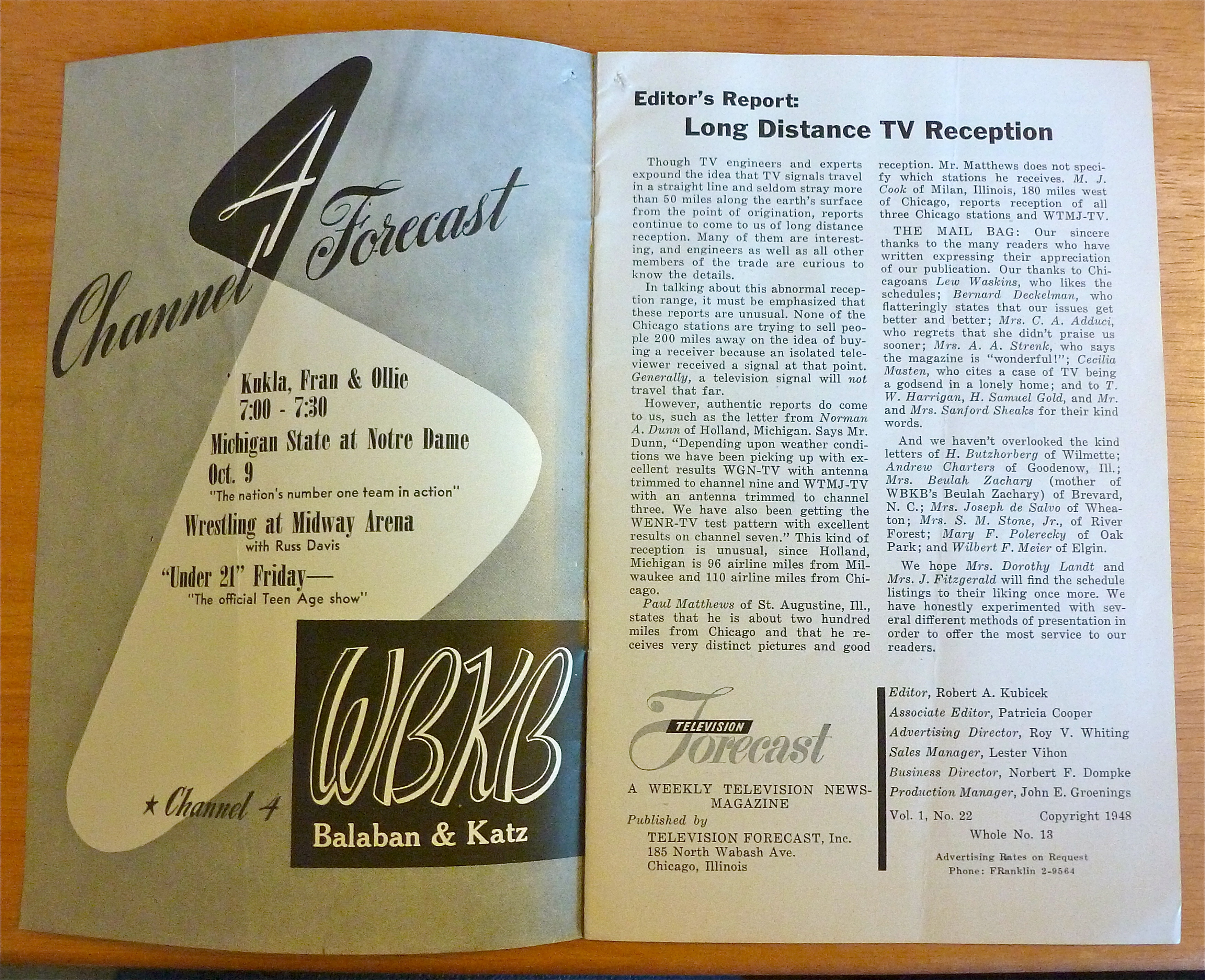 1948 Chicago Television Forecast Vol.1-#22 Dick Tracy