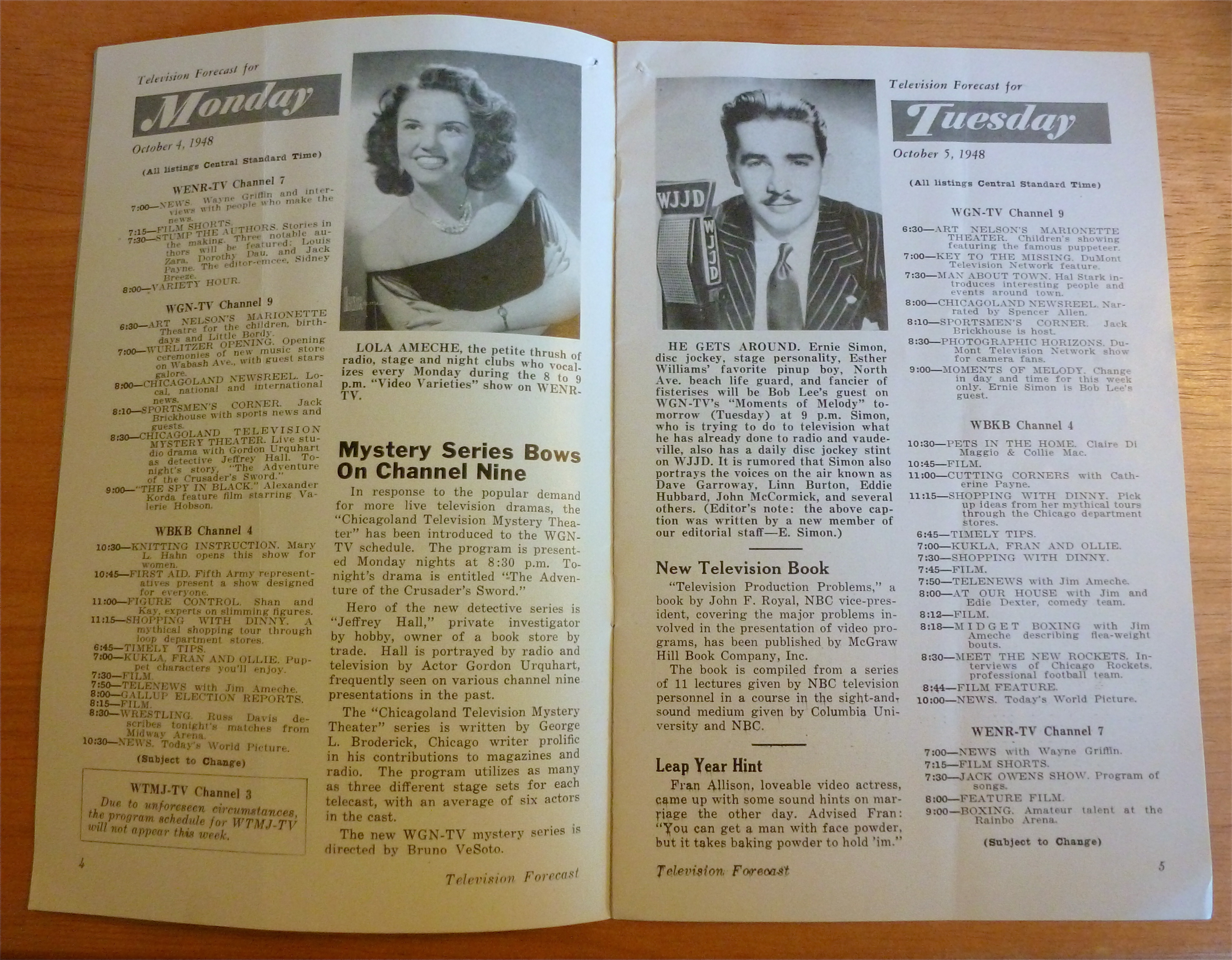 1948 Chicago Television Forecast Vol.1-#22 Dick Tracy