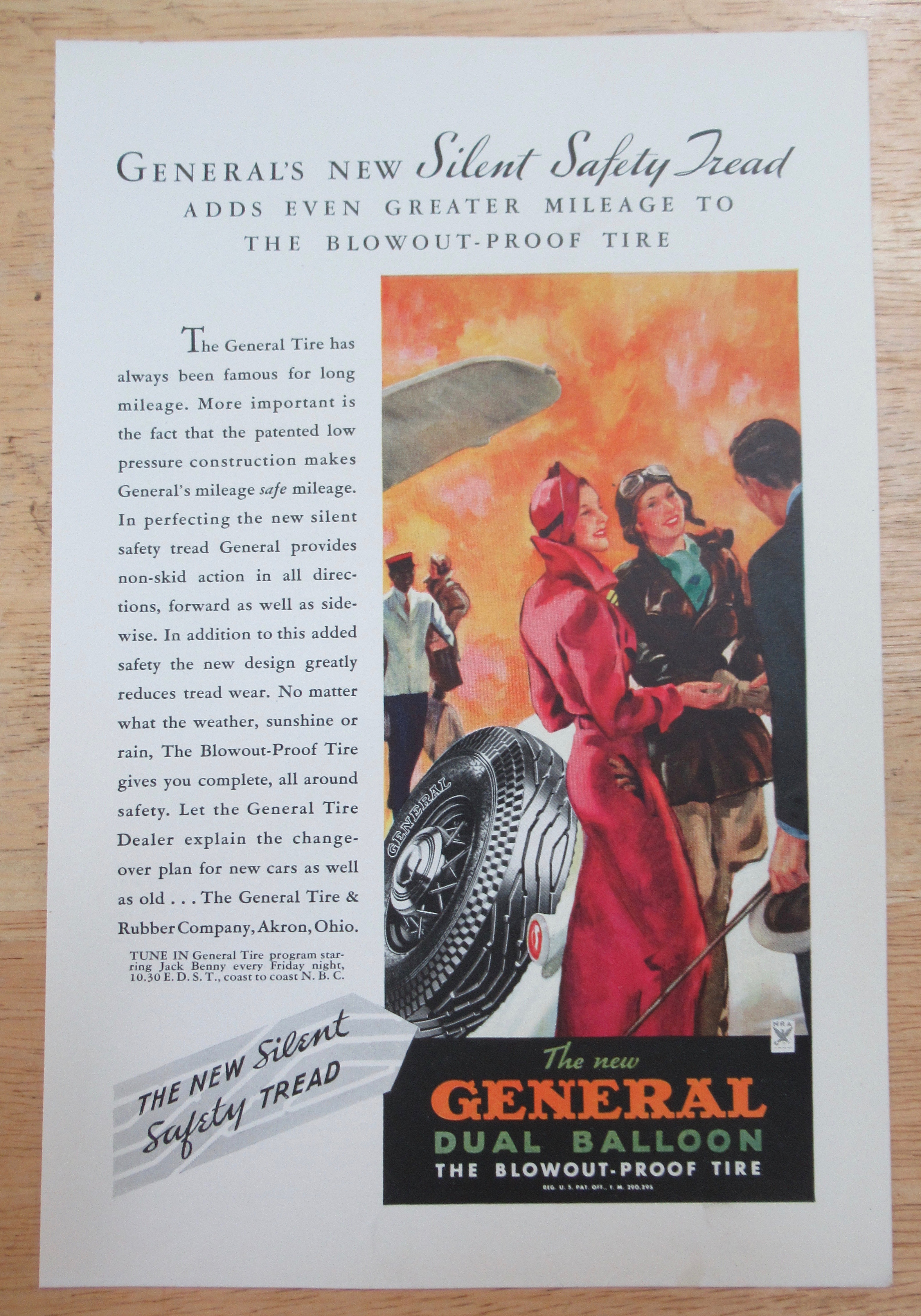 1934 General Dual Balloon Tire with People Talking