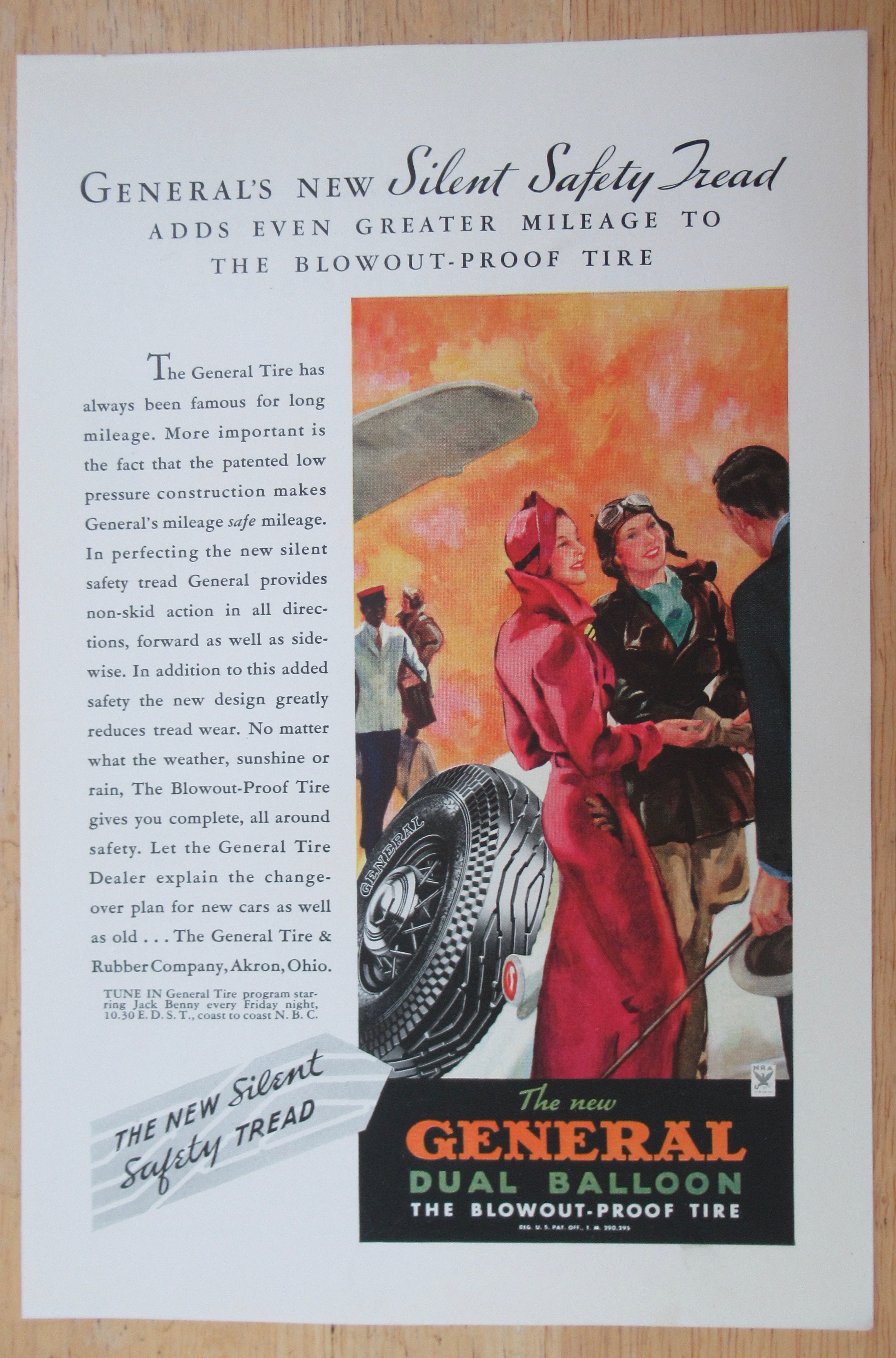 1934 General Dual Balloon Tire with People Talking