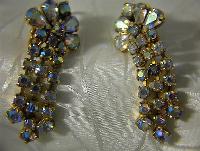 Sparkling Rhinestone  Tassle Clip Earrings