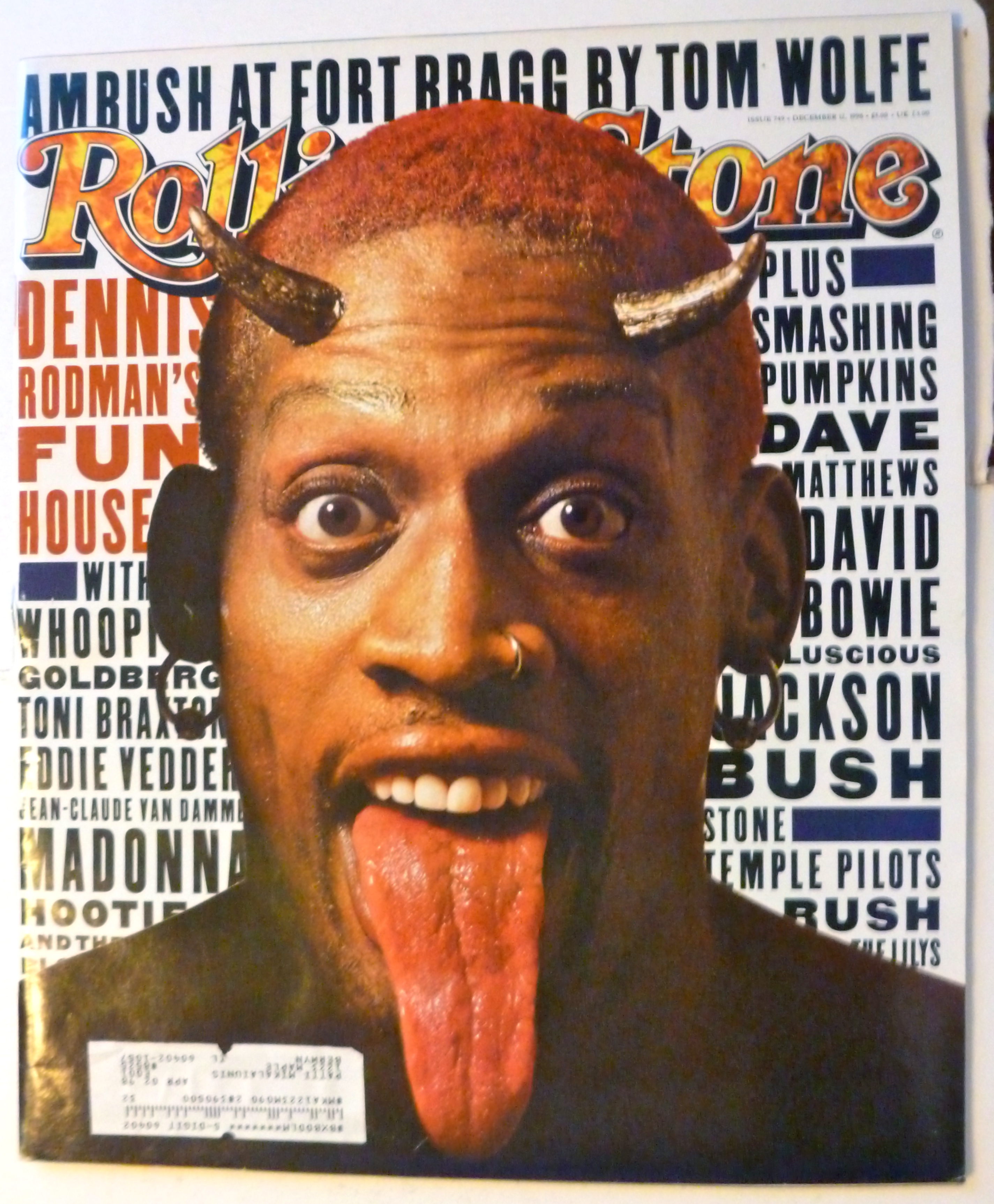 Rolling Stone Magazine December 12, 1996 Dennis Rodman