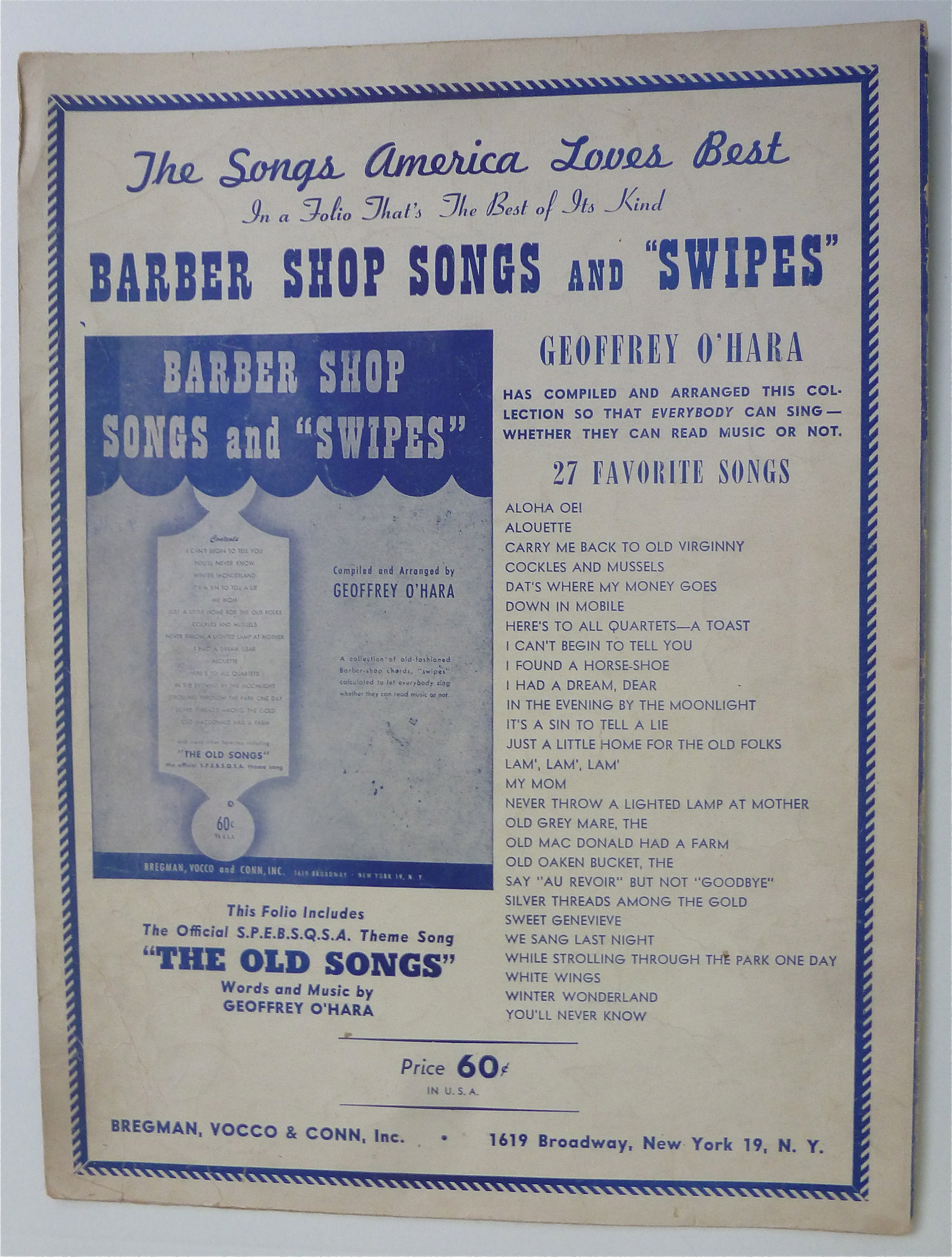 Sheet Music For 1934 Winter Wonderland