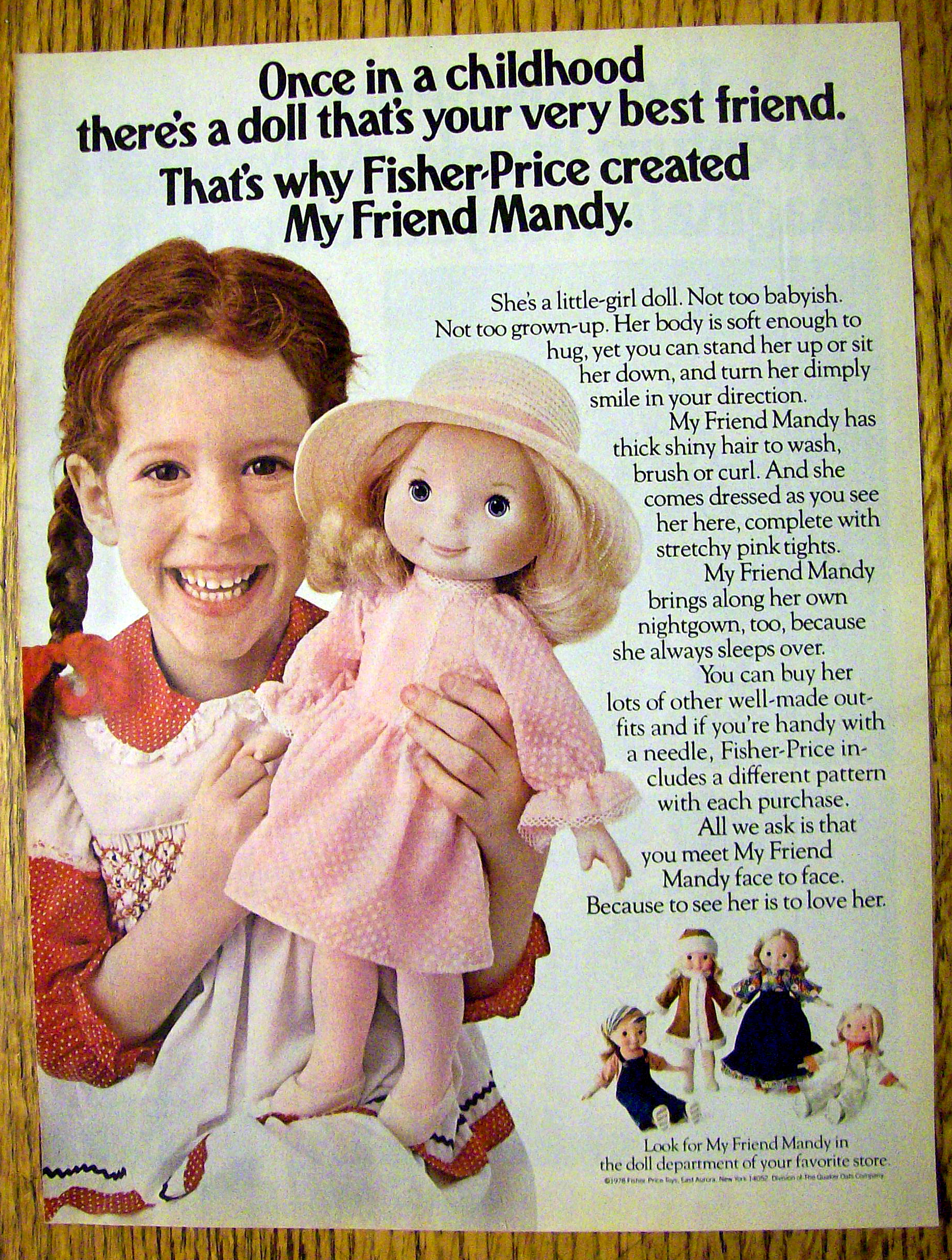 1978 Fisher Price Mandy with Little Girl & Doll