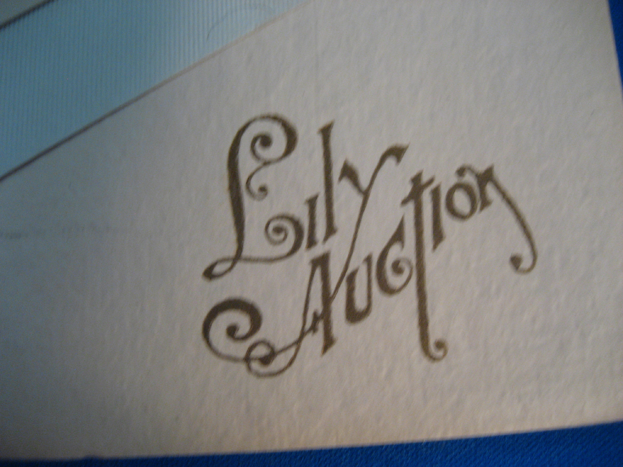 Lily Auction Hand Painted Bridge Set