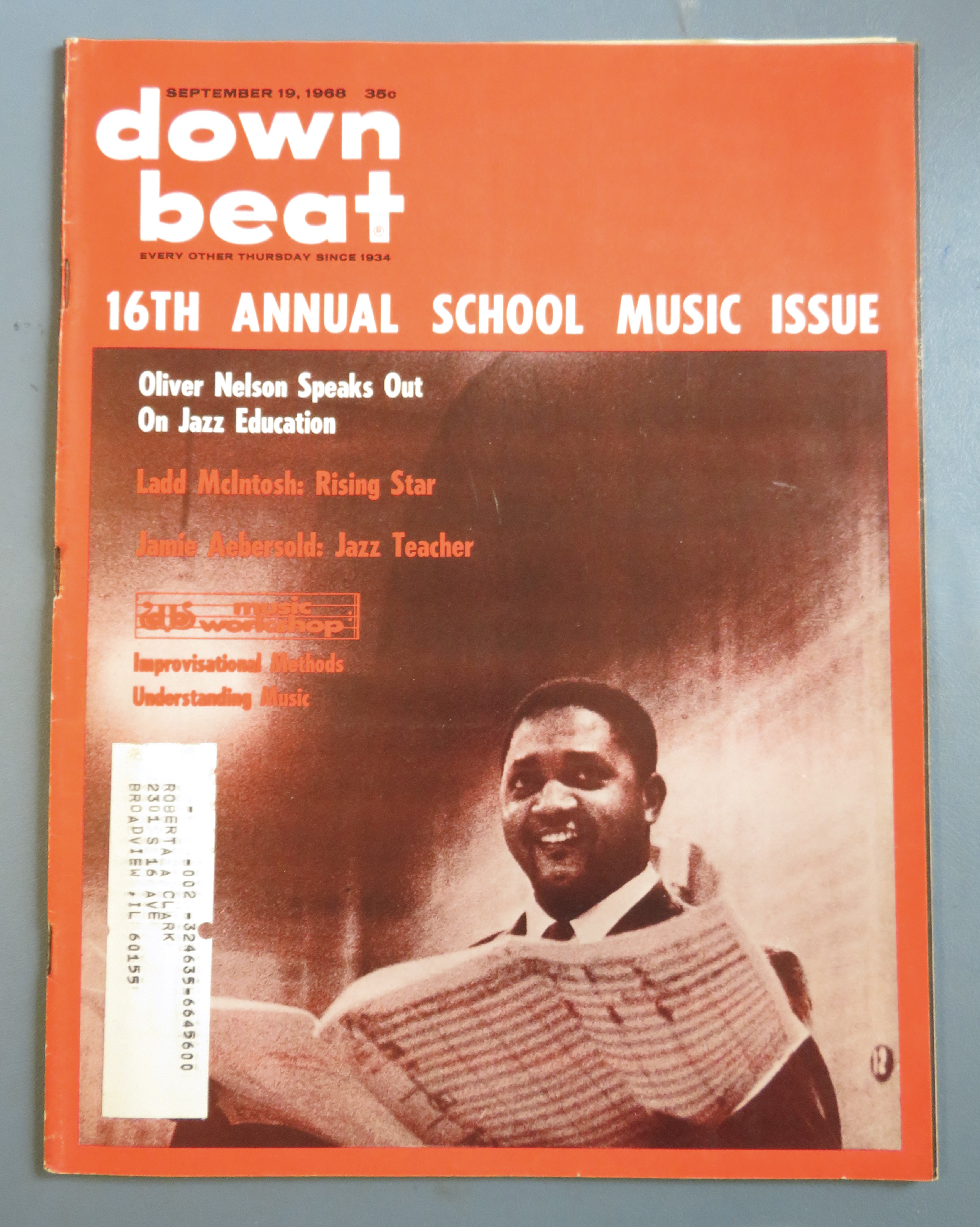 Downbeat Magazine September 19, 1968 Oliver Nelson