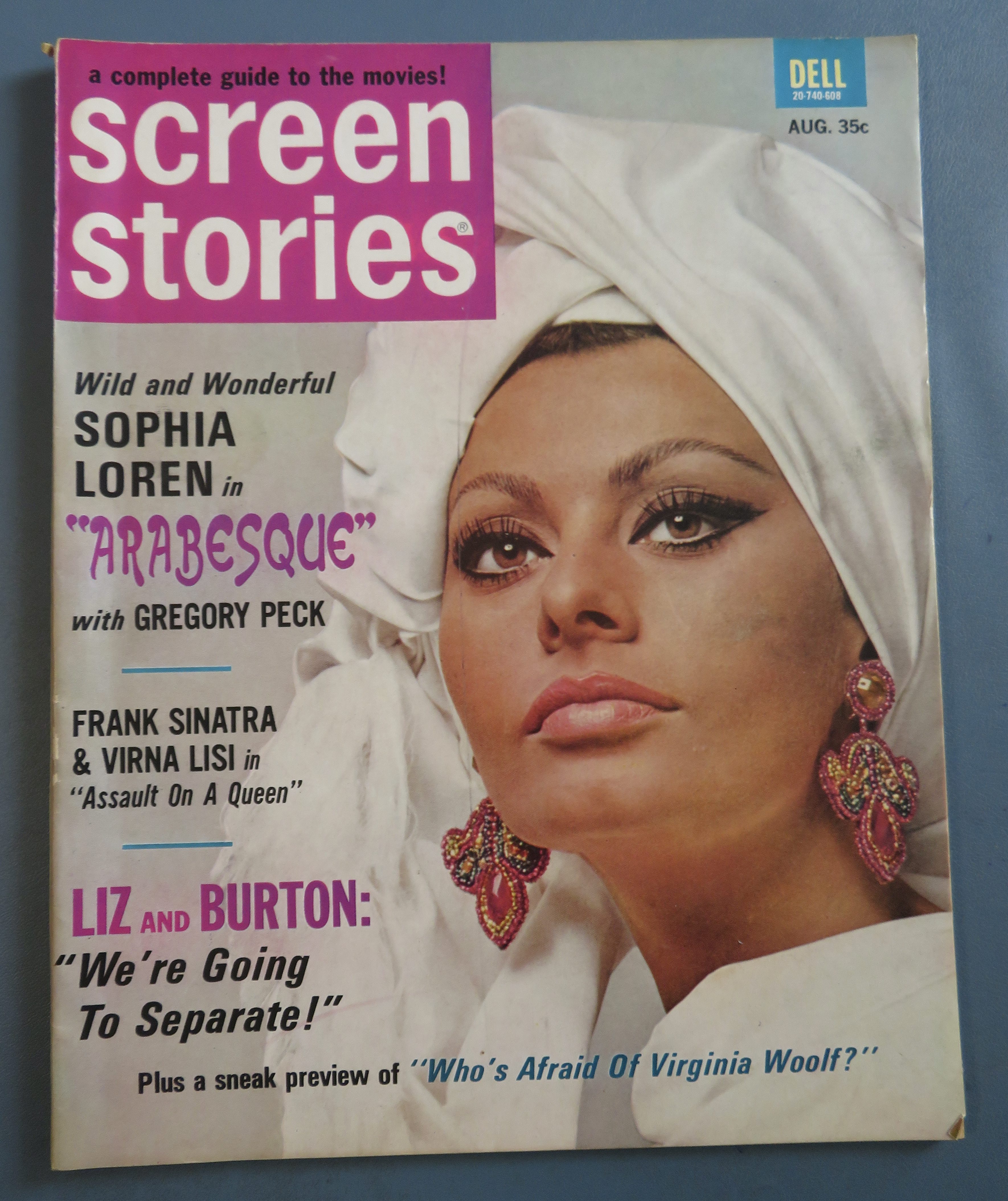 Screen Stories Magazine August 1966 Sophia Loren