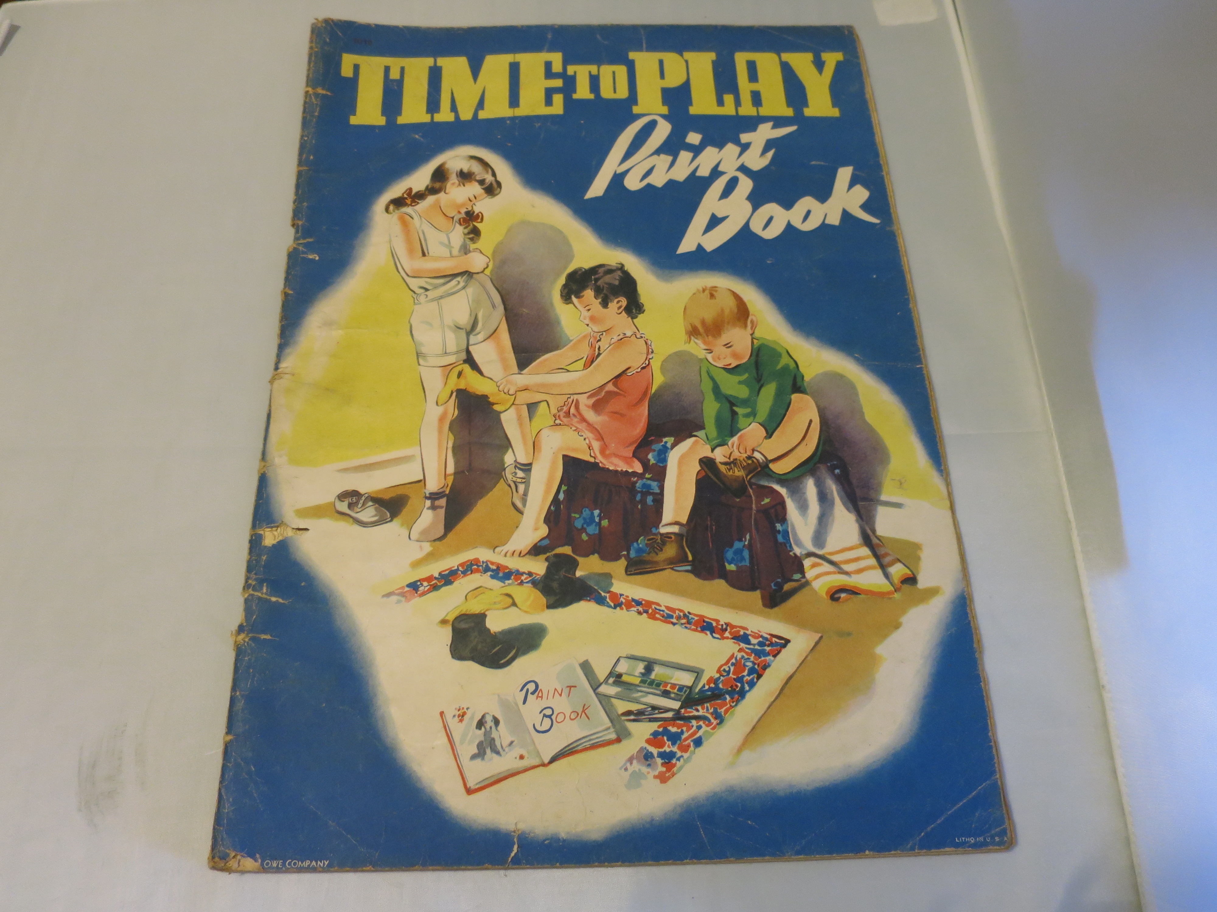 Vintage Time to Play Paint Book Samuel Lowe Co.