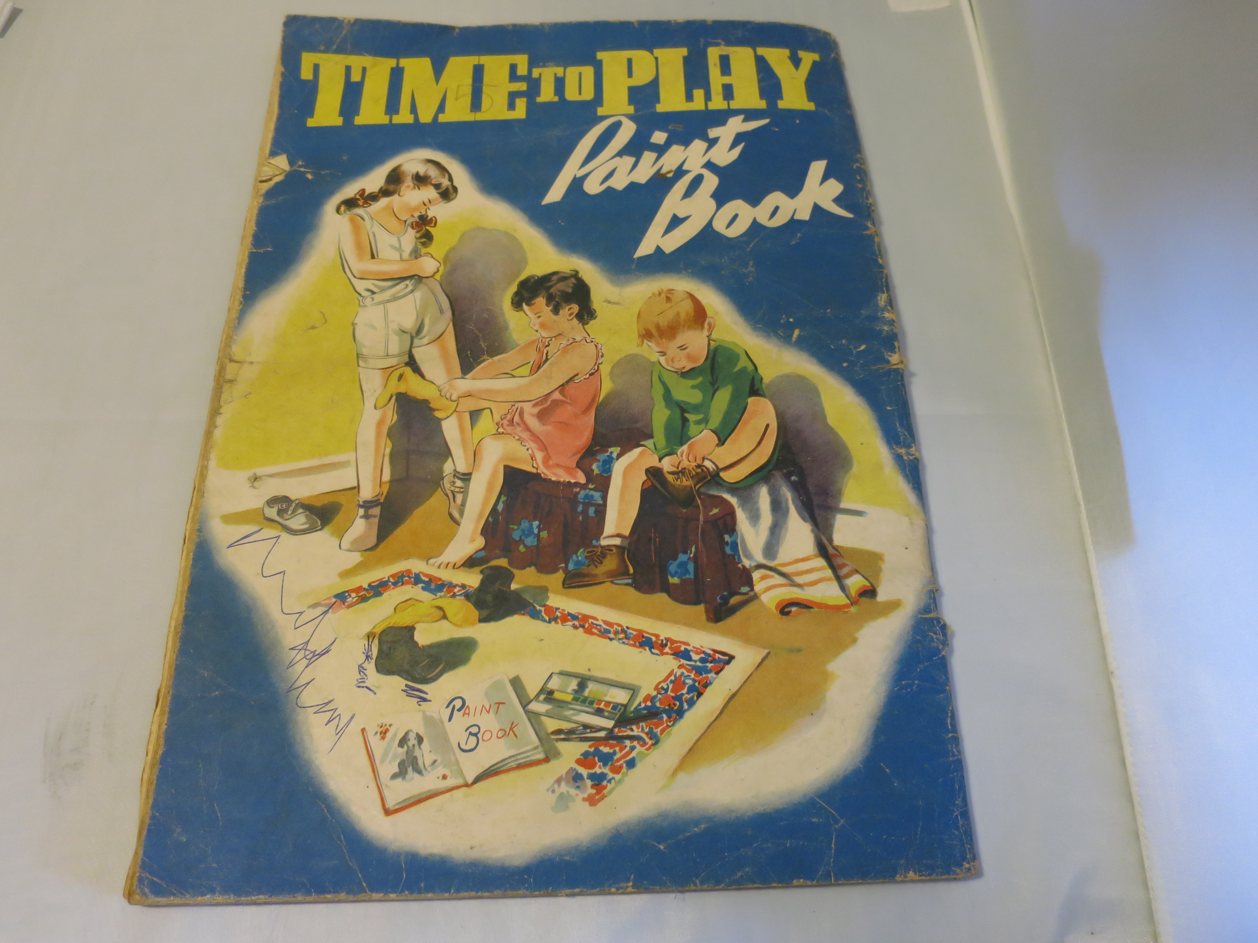 Vintage Time to Play Paint Book Samuel Lowe Co.