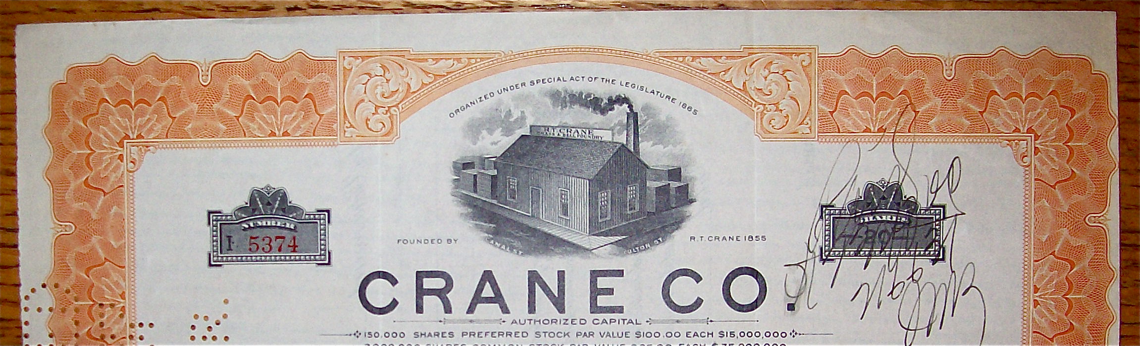 1931 Crane Company Stock Certificate