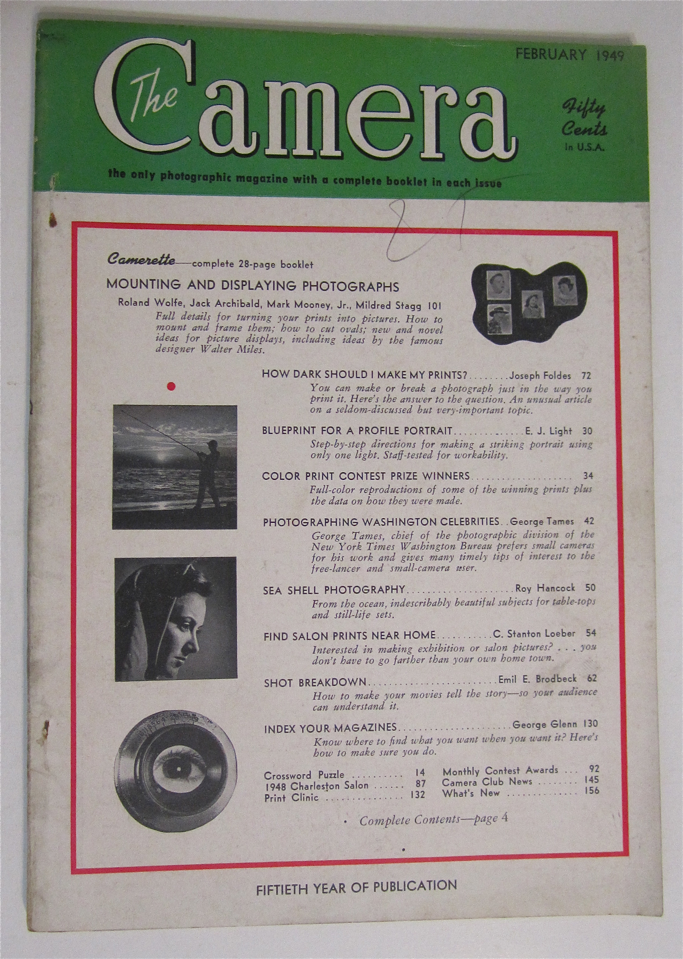Camera Magazine February 1949 Mount & Display Photos