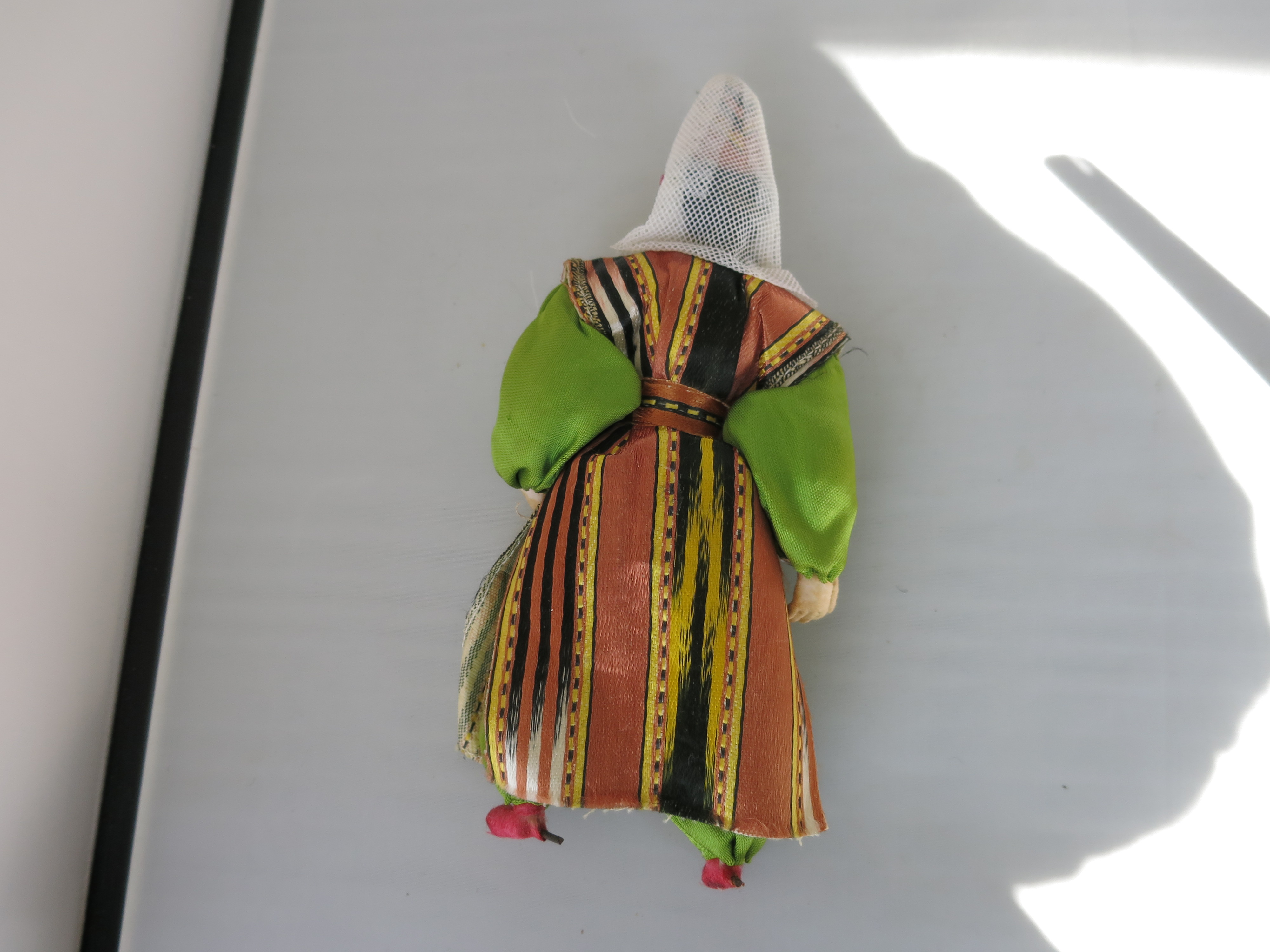 Foreign Cloth Doll Spun Cotton Face Hands Shoes ornate