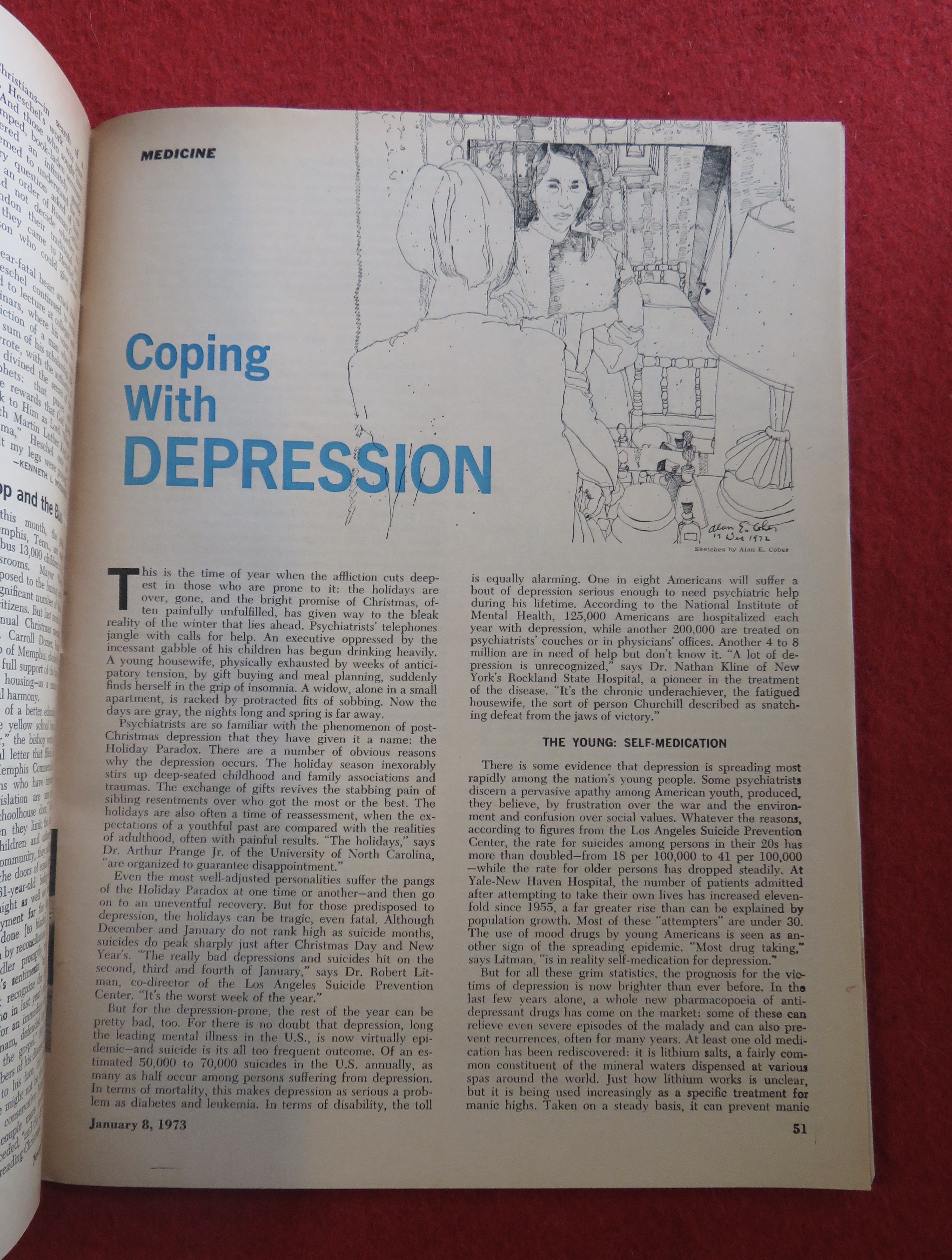 Newsweek Magazine January 8, 1973 Depression