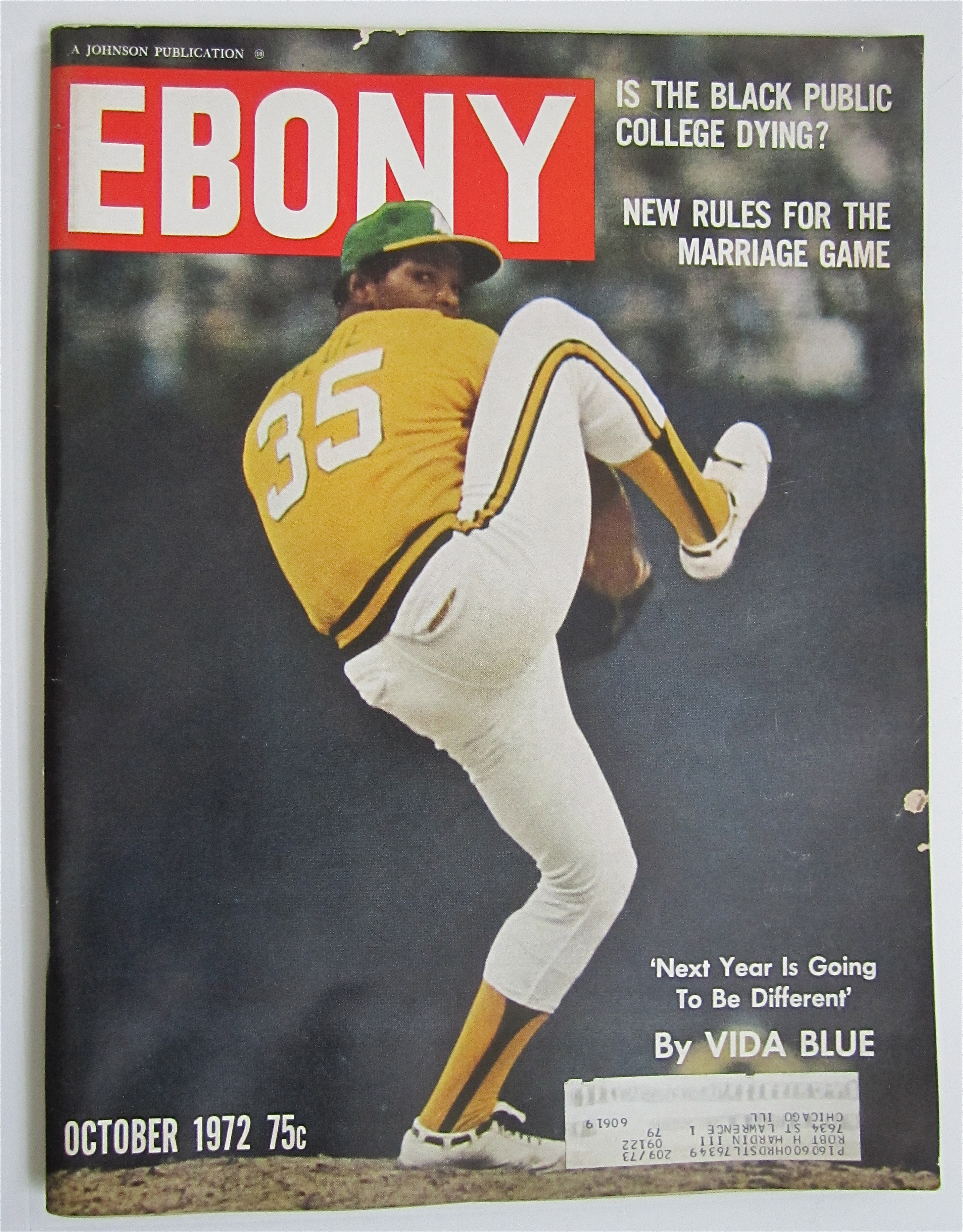 Ebony Magazine-October 1972-Baseball's Vida Blue