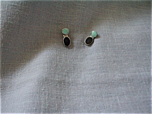 Black and Green Tourquoise Earrings