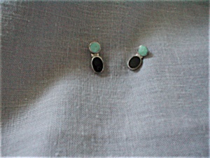 Black and Green Tourquoise Earrings