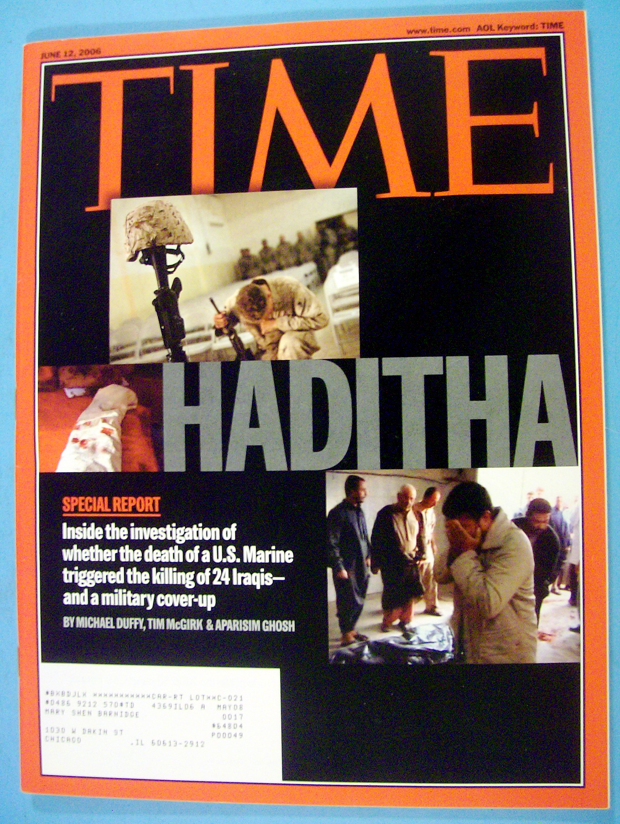 Time Magazine June 12, 2006 Haditha