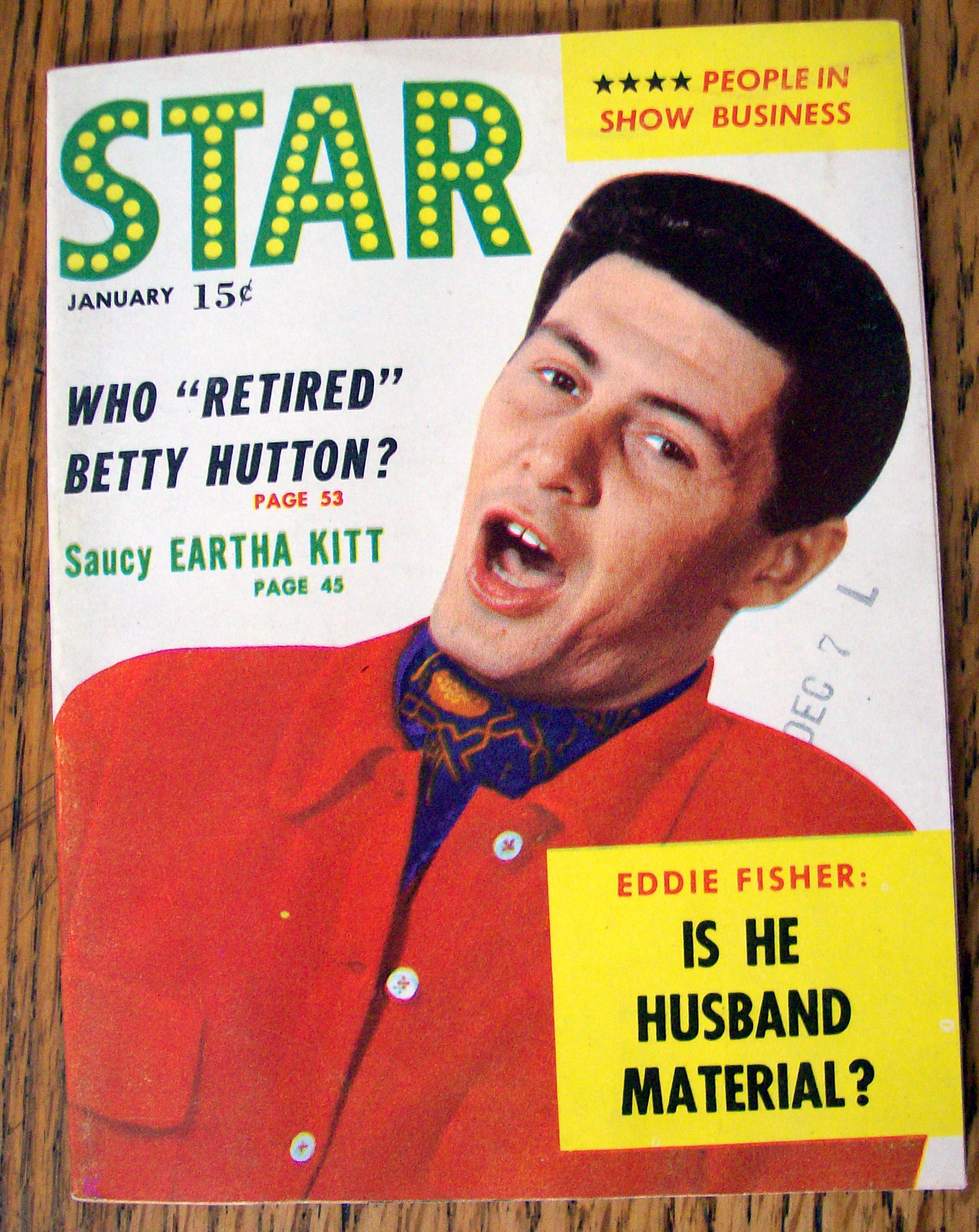 Star Magazine January 1955 Eddie Fisher