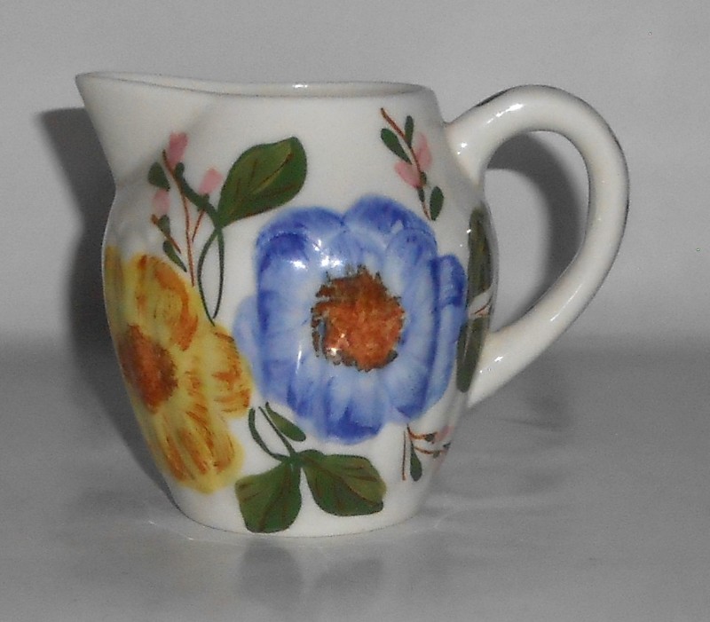 VINTAGE Blue Ridge Pottery Floral China Pitcher - MINT