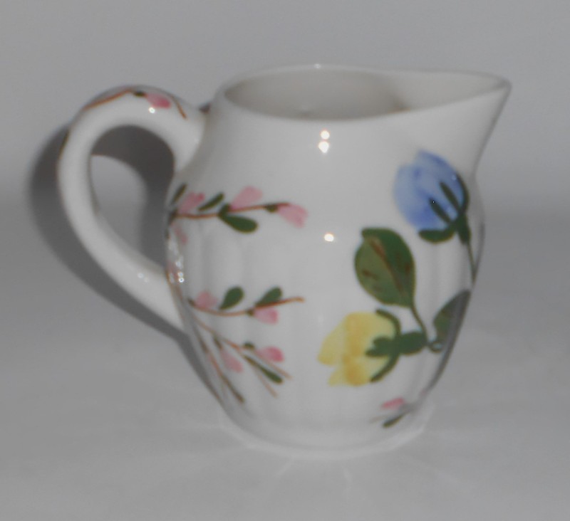 VINTAGE Blue Ridge Pottery Floral China Pitcher - MINT