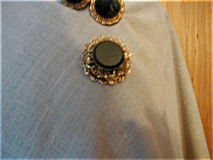 Onyx Brooch/Necklace and Earrings