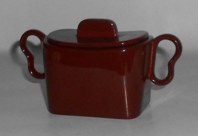 VINTAGE Franciscan Pottery Tiempo Hot Chocolate Brown Sugar Bowl w/Lid