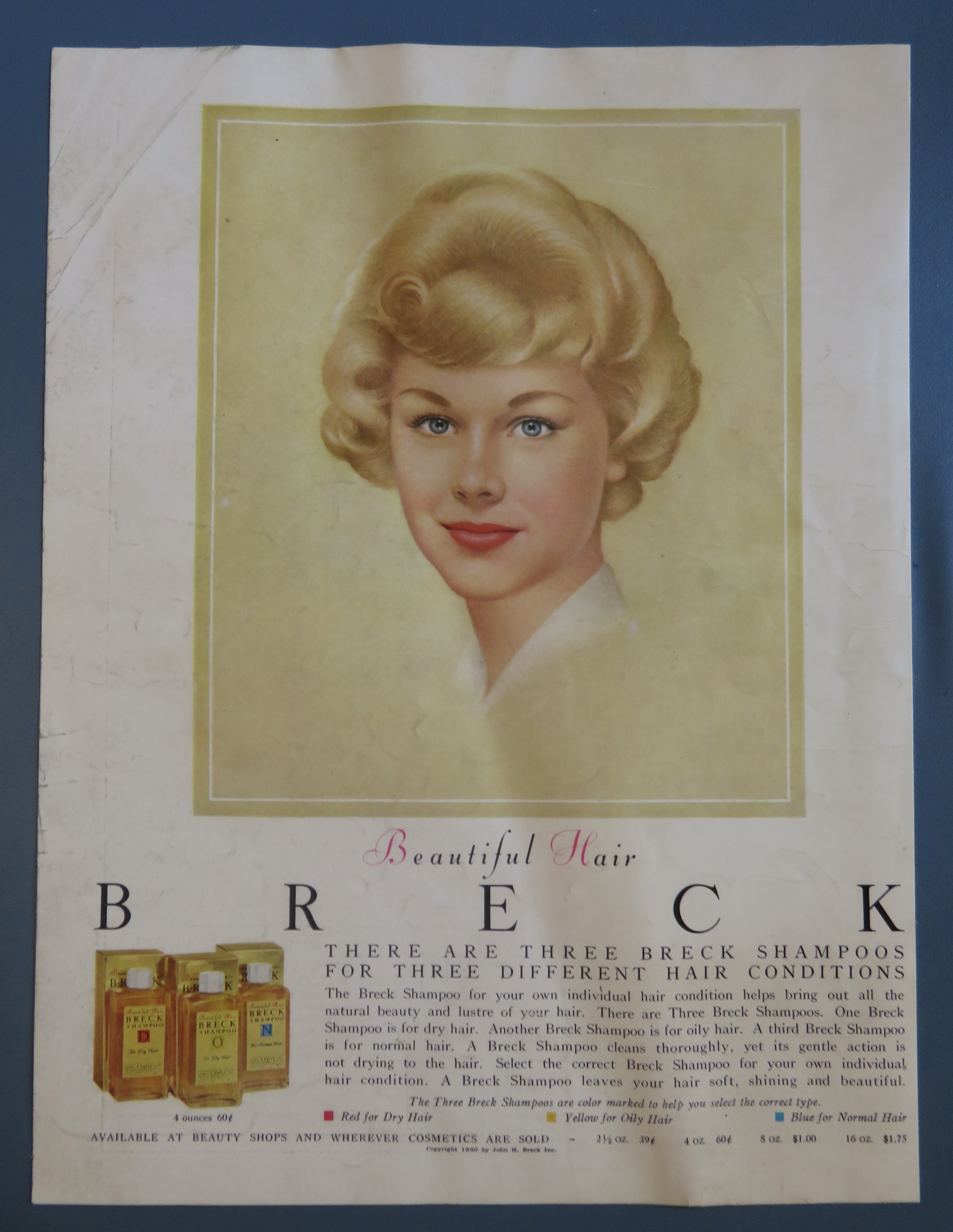 1961 Breck Shampoo with Lovely Breck Woman