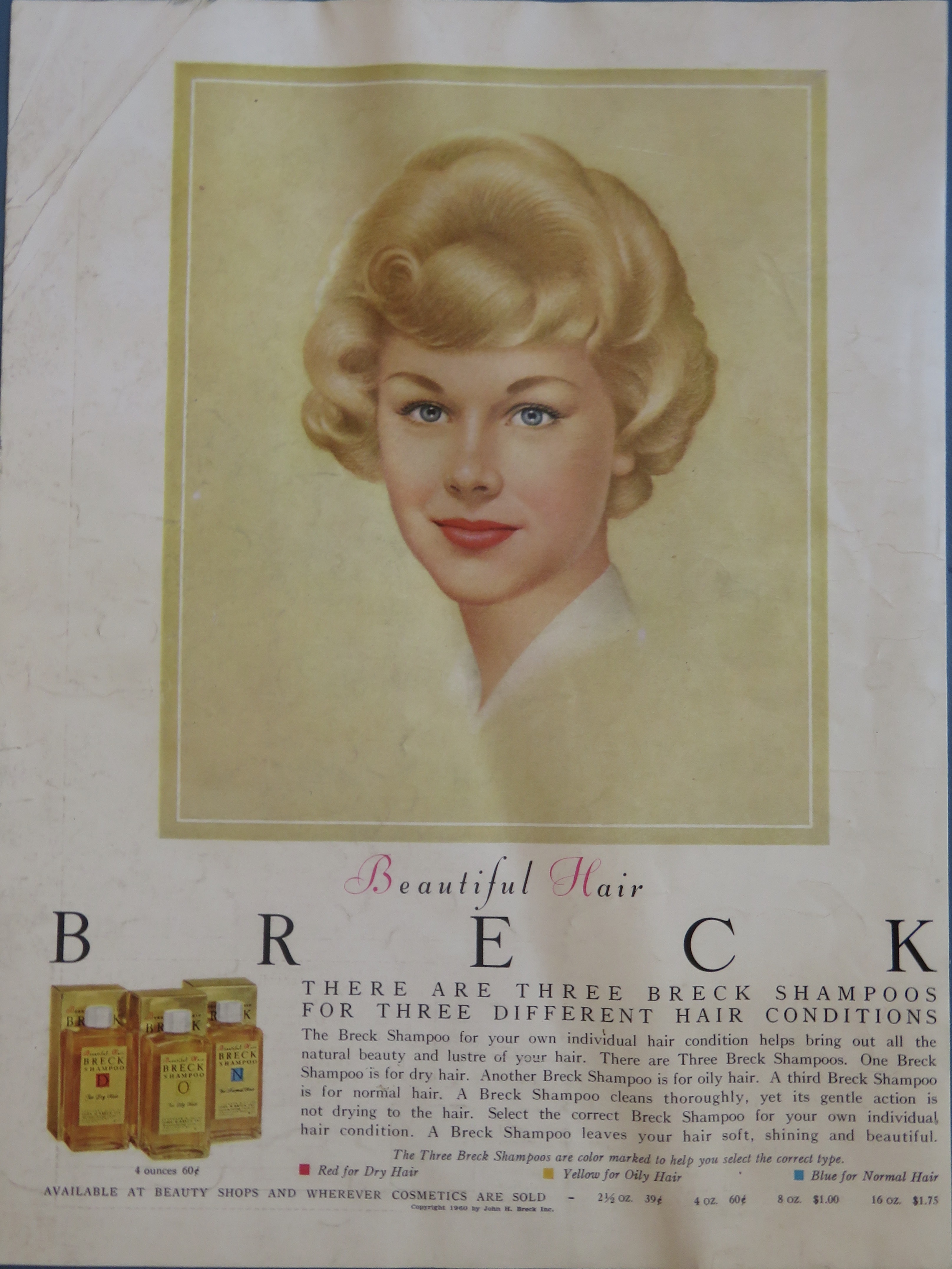1961 Breck Shampoo with Lovely Breck Woman