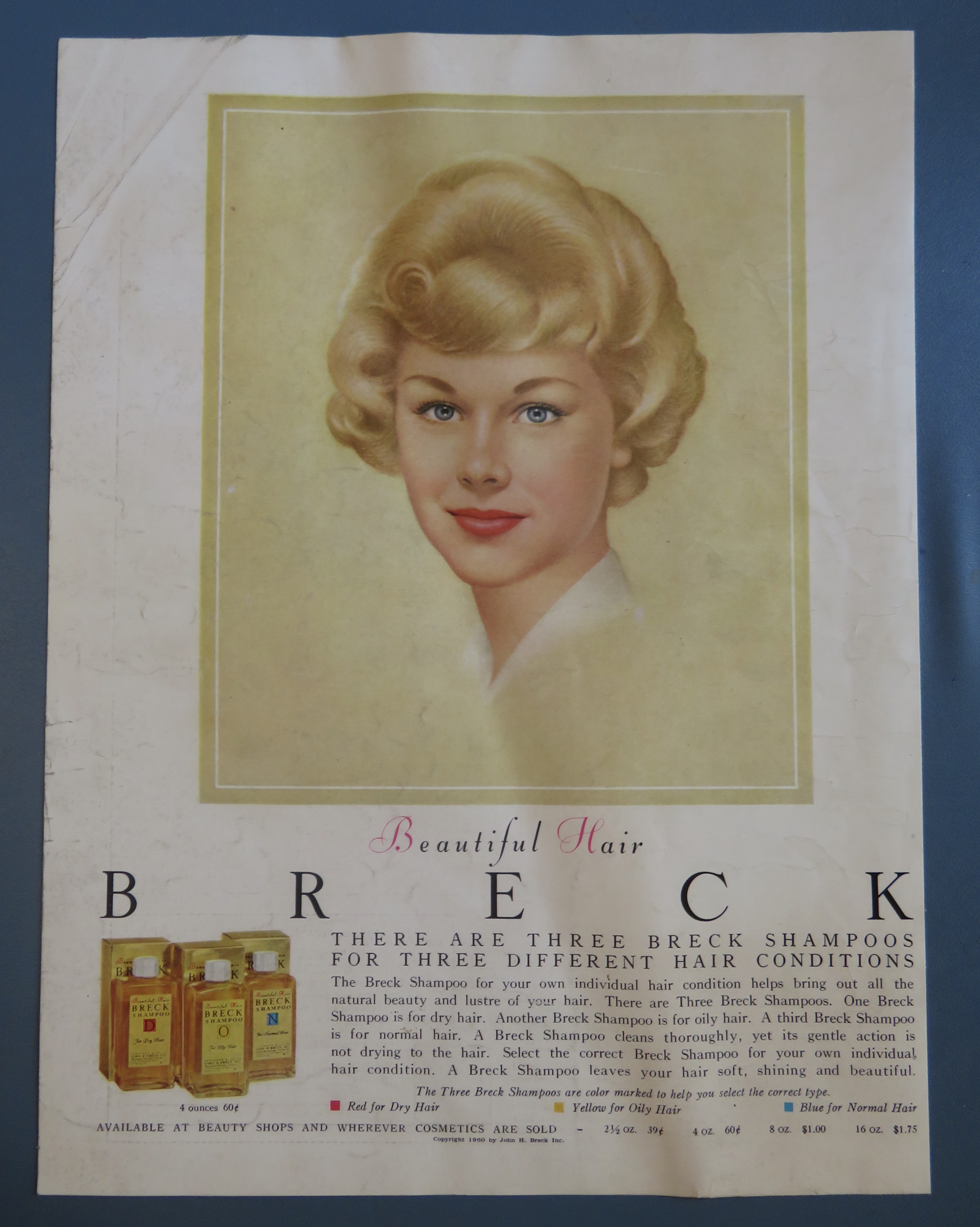 1961 Breck Shampoo with Lovely Breck Woman