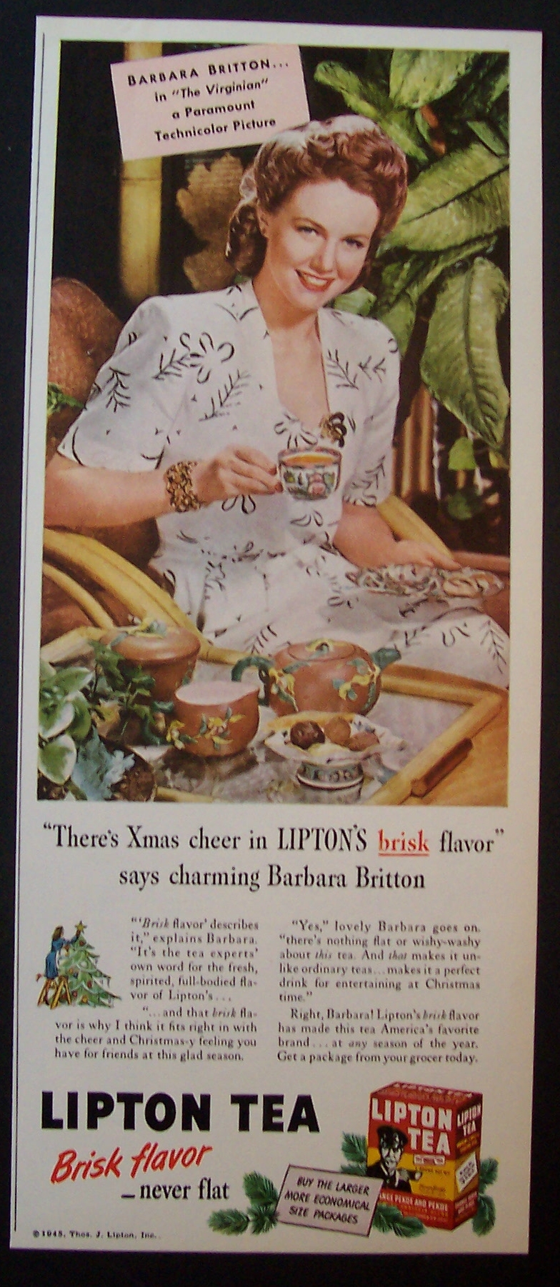 1945  Lipton  Tea  with  Barbara  Britton