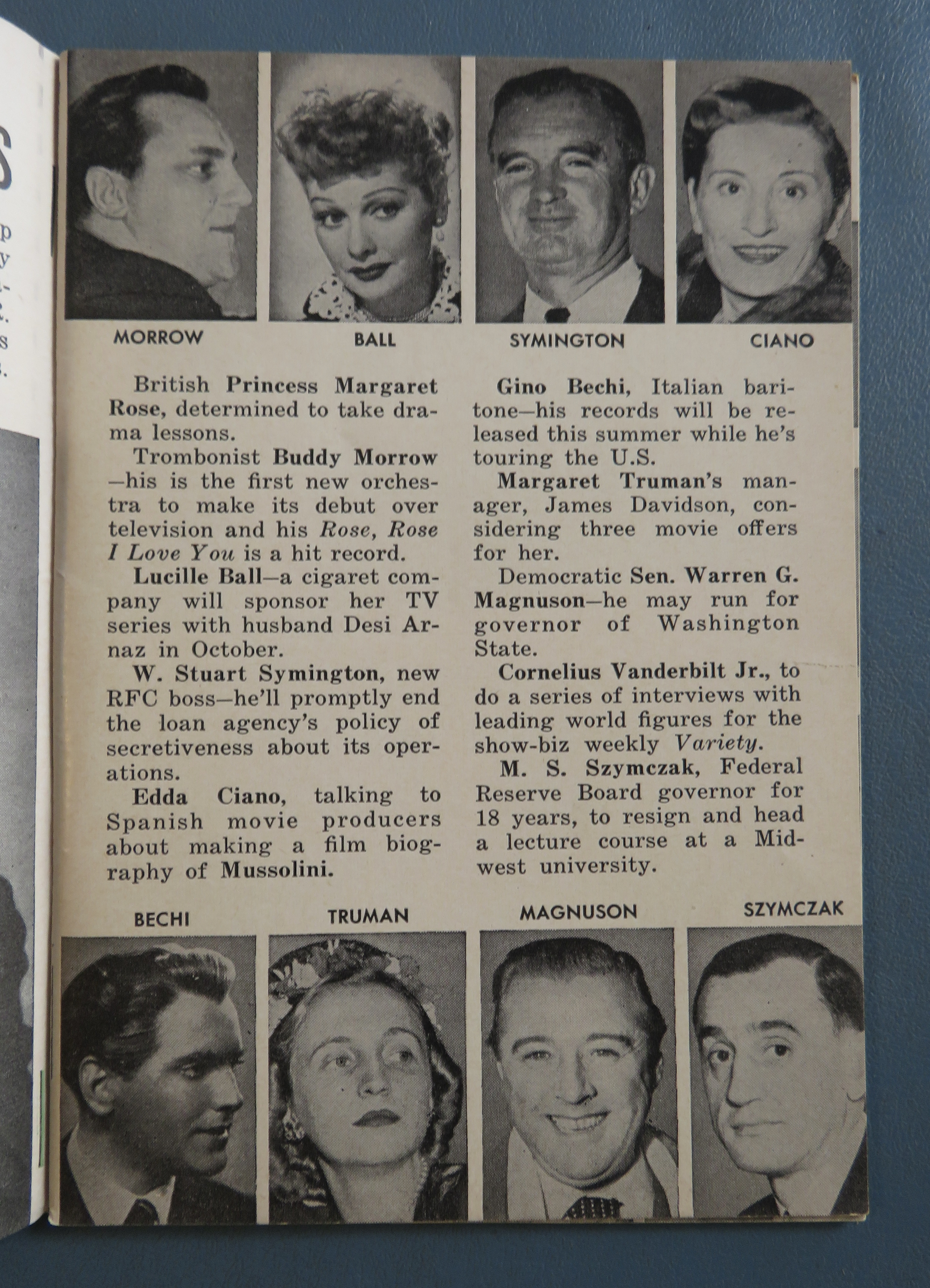 People Today Magazine June 6, 1951 Mary Sinclair