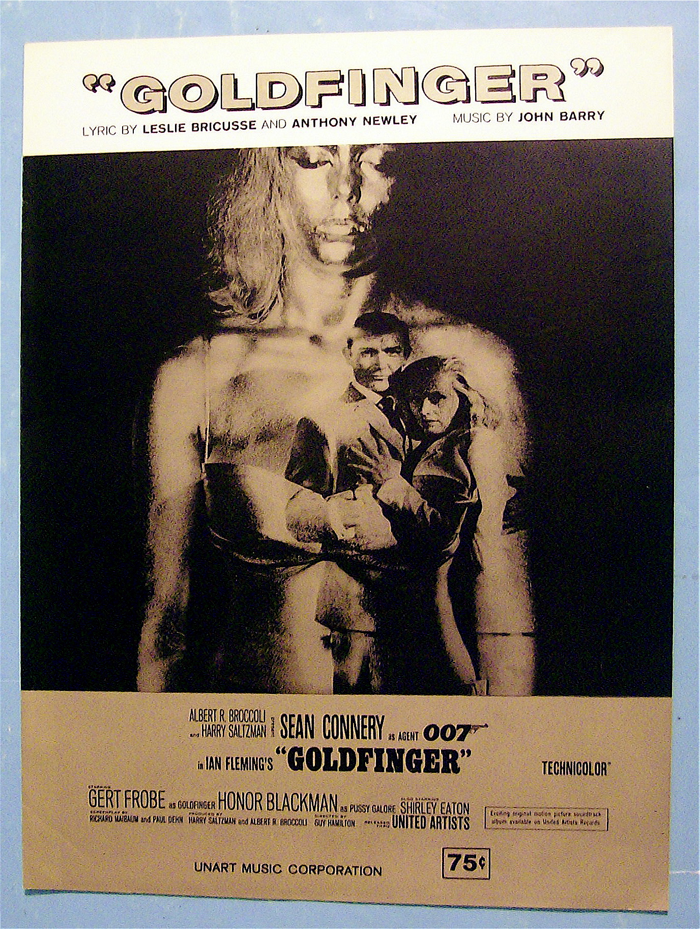 Sheet Music For 1964 Goldfinger By John Barry