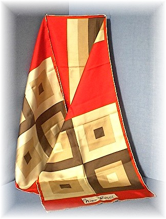 NINA RICCI 100% Silk Scarf Made In PARIS
