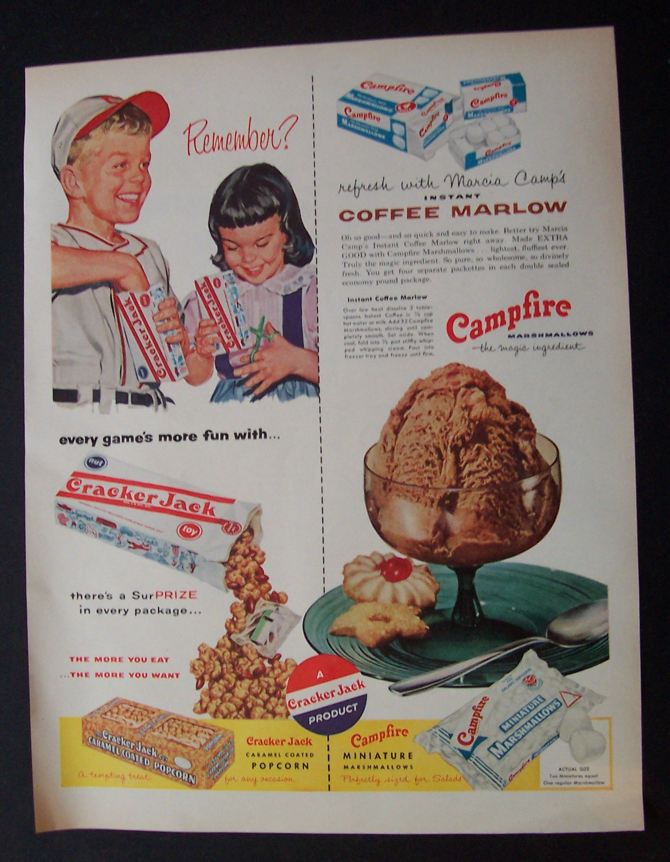 1956 Cracker Jack & Campfire Marshmallows
